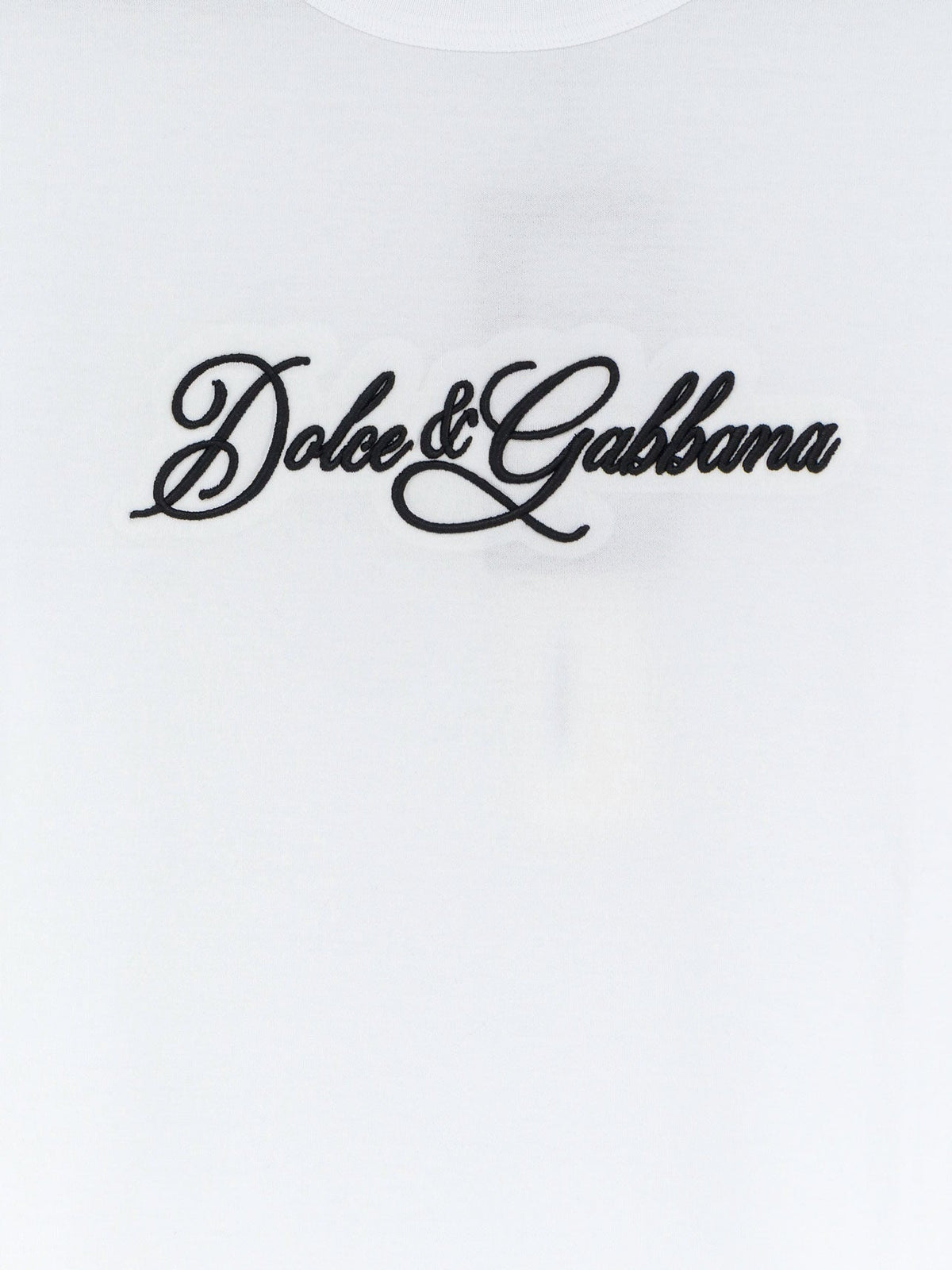 Dolce & Gabbana Cotton t-shirt with Logo - Bianco Ottico