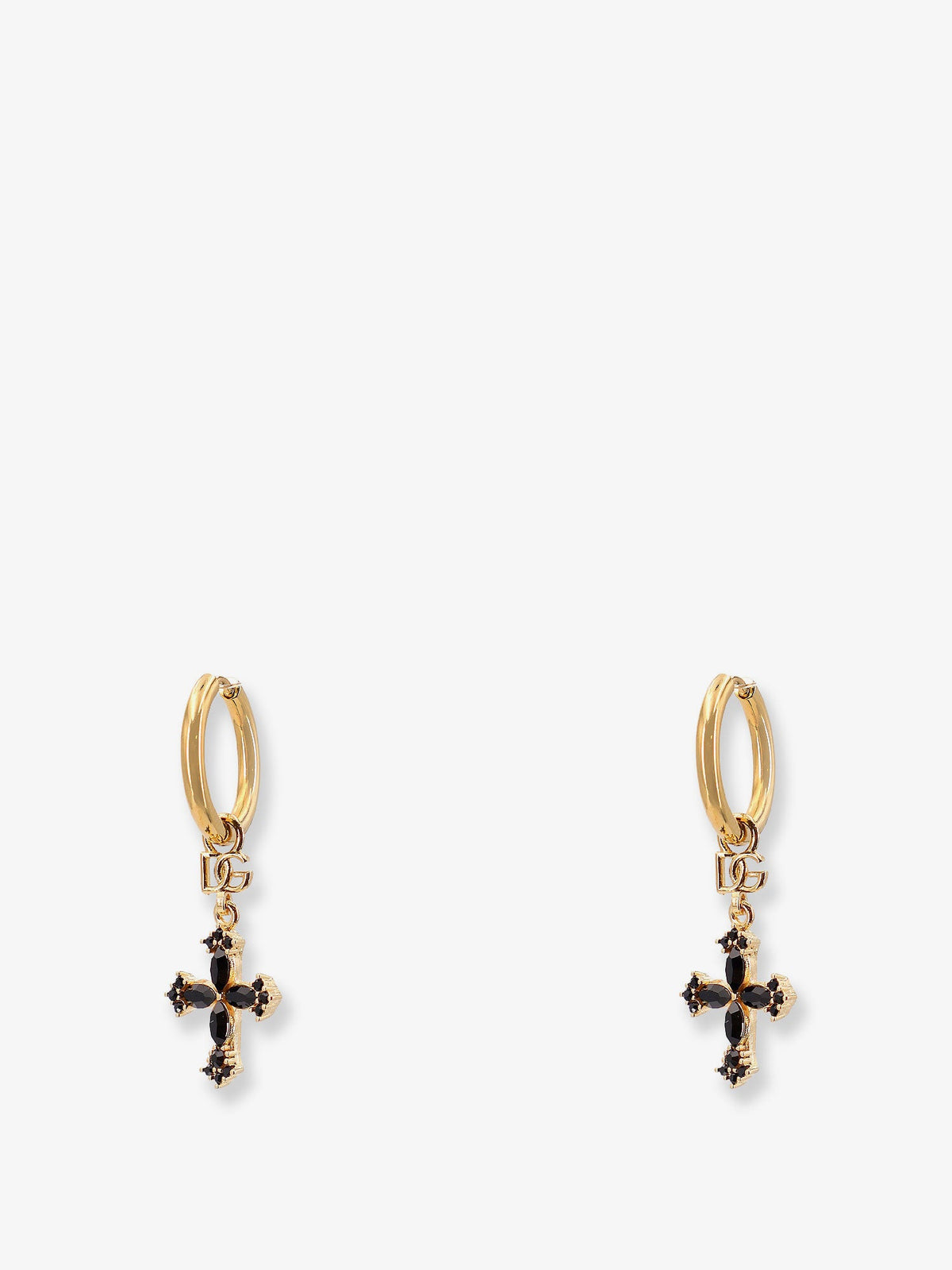 Dolce & Gabbana Brass earrings with rhinestones - Oro