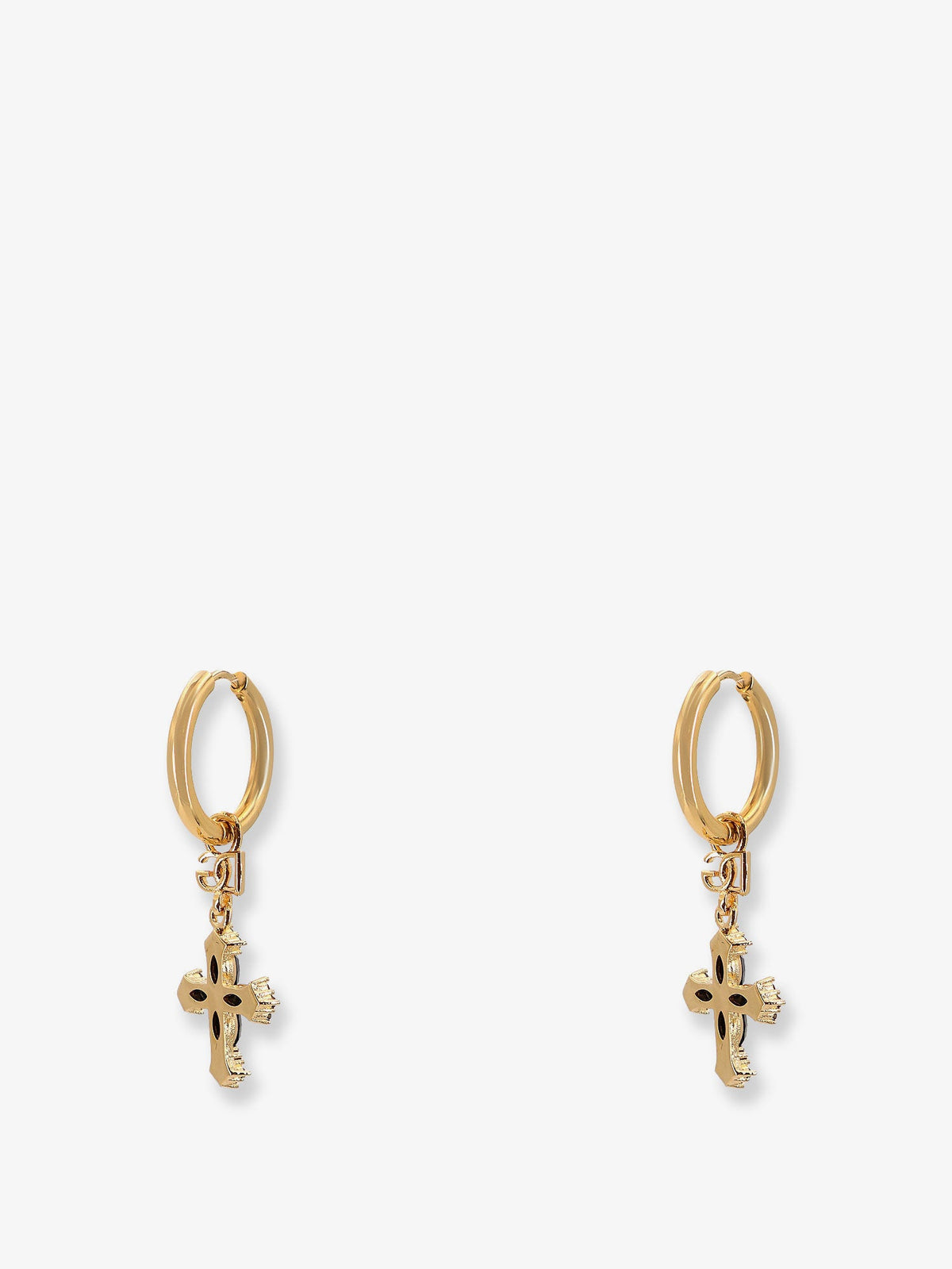 Dolce & Gabbana Brass earrings with rhinestones - Oro