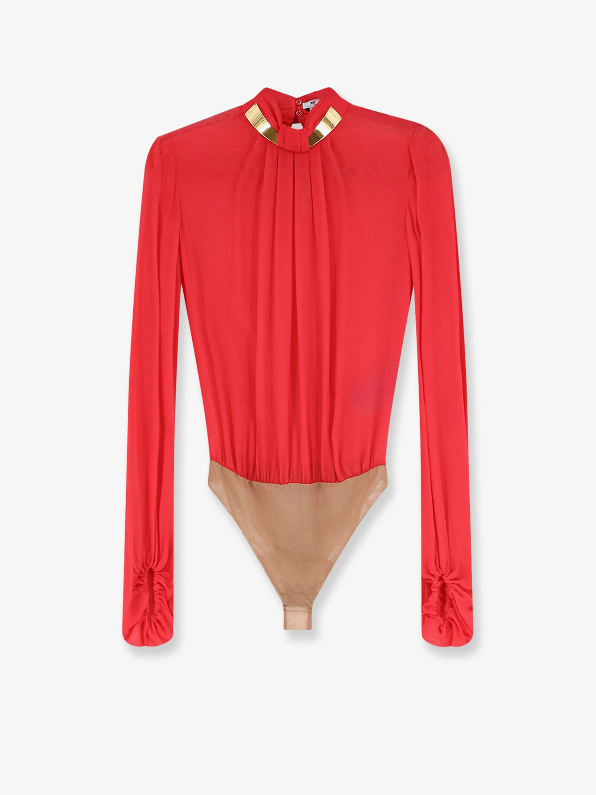Elisabetta Franchi Viscose shirt with body detail - Red