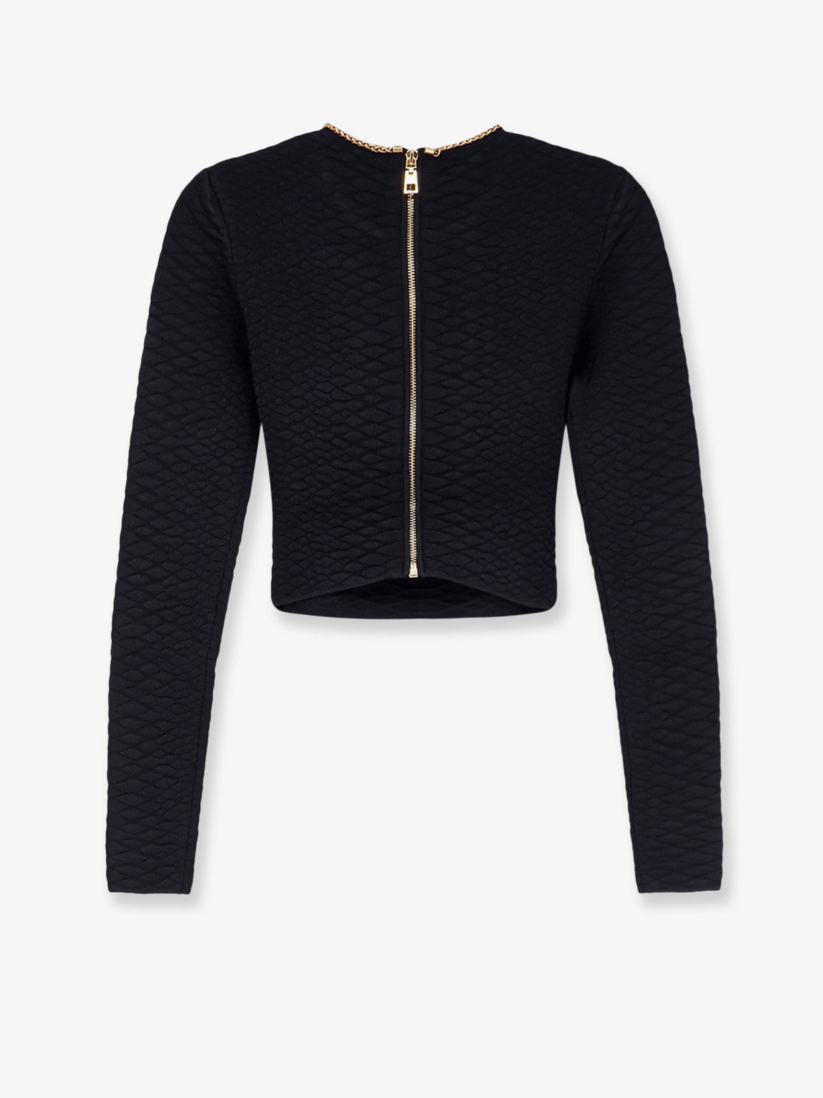 Elisabetta Franchi Tricot Sweater with snake metal choker - Nero