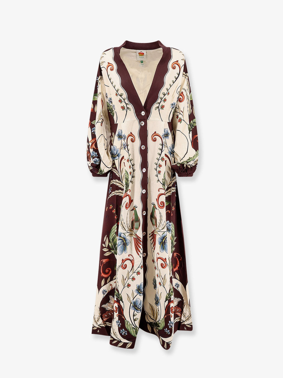 Farm Rio Millena maxi dress with all-over print - Winterwhite
