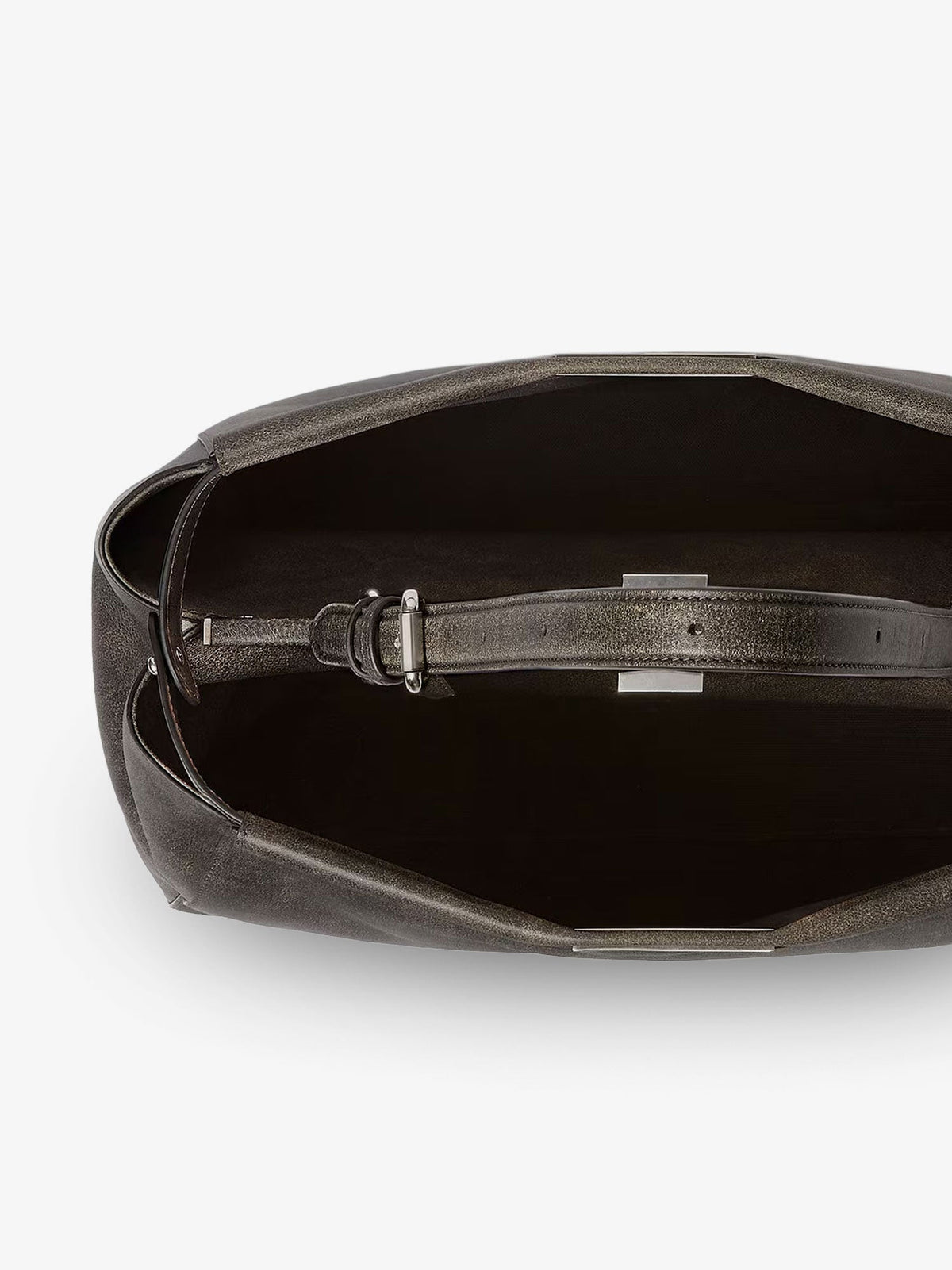 Fendi My Peekaboo Large leather shoulder bag with vintage effect - Nerovintage