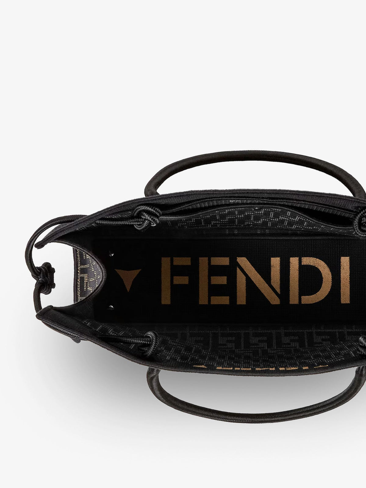 Fendi Magic Shopper bag in FF fabric with embroidered logo on the front - Tabaccomoro
