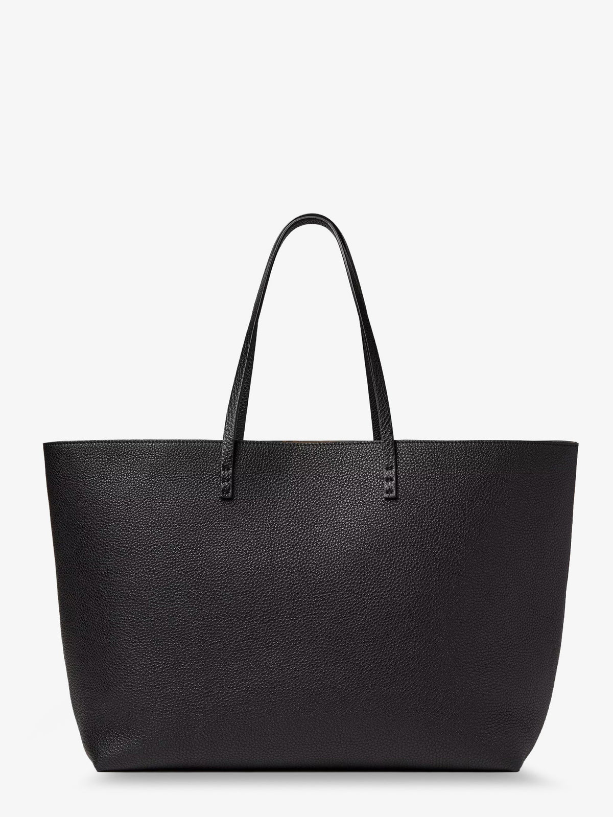 Fendi Medium Leather Roll Shopping Bag - Neromoro