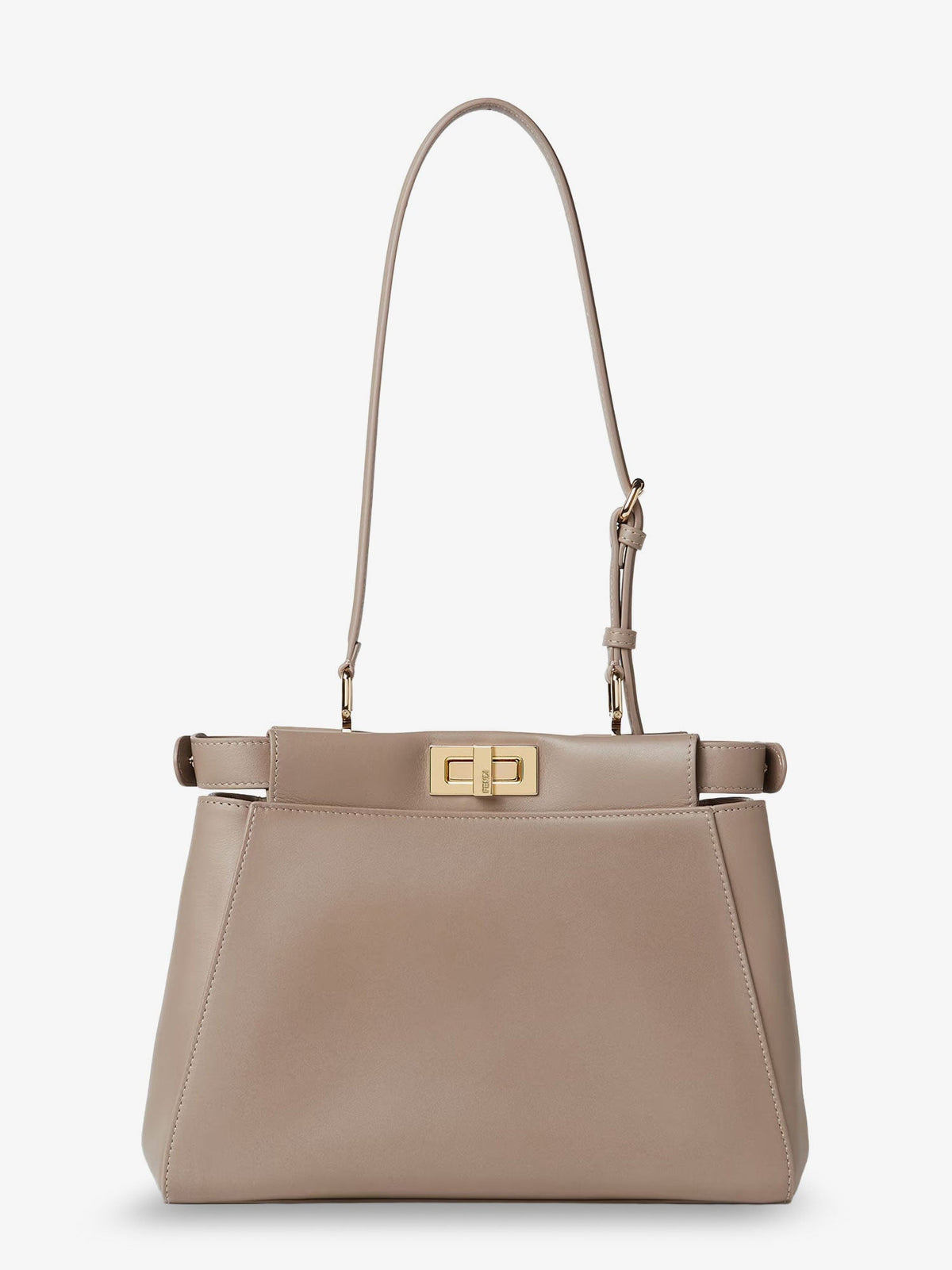 Fendi My Peekanno Small leather shoulder bag - Tortora