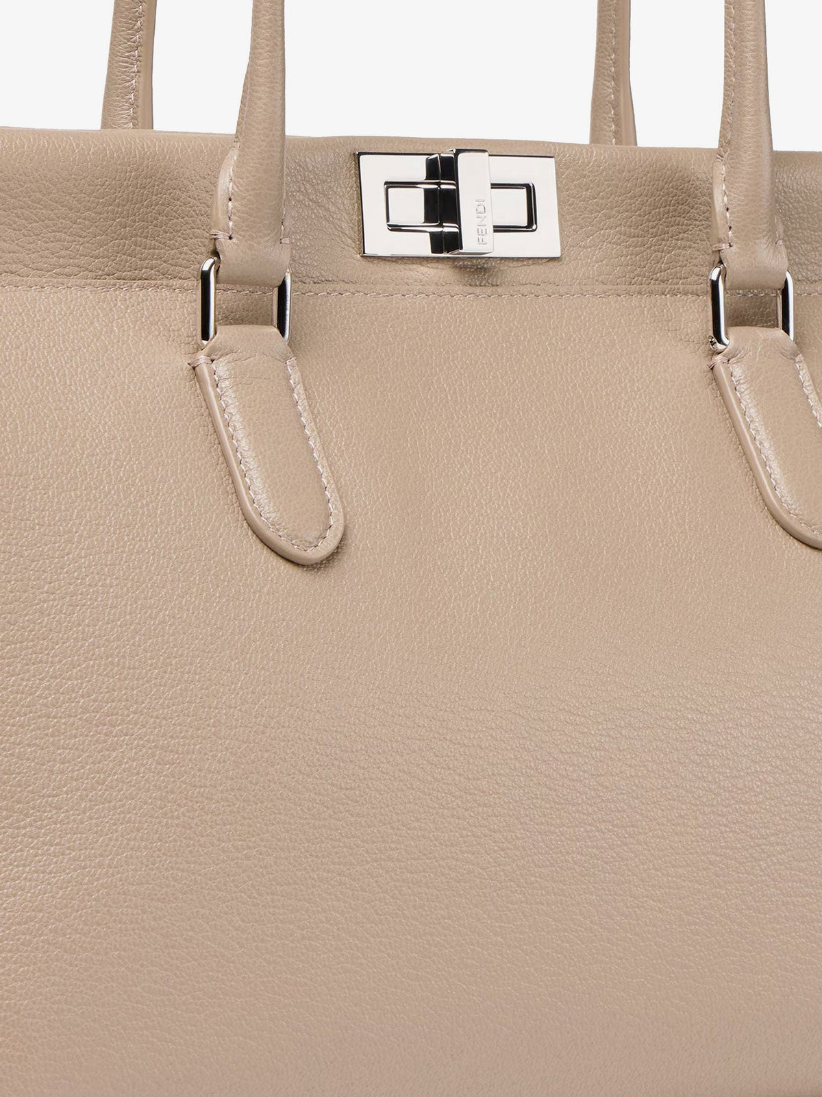 Fendi Peekaboo Tote leather shoulder bag - Tortora