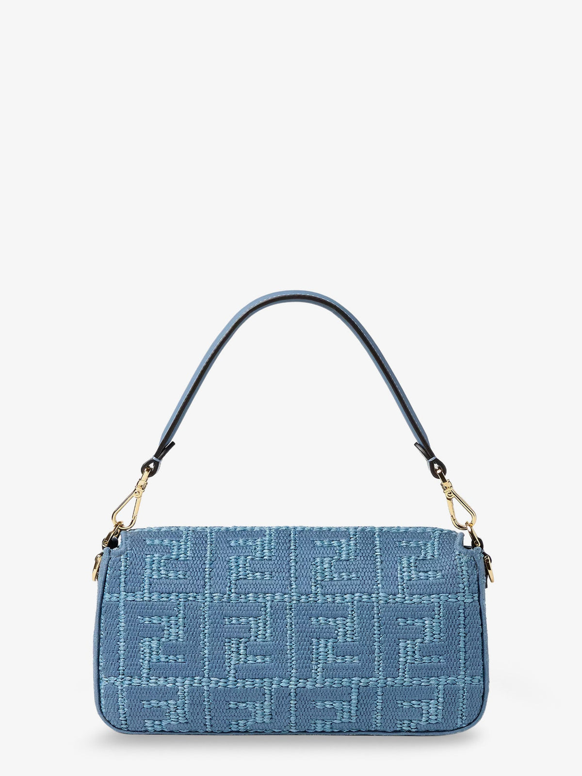 Fendi Baguette® handbag in raffia with all-over FF embroidery - Bluceruleoos