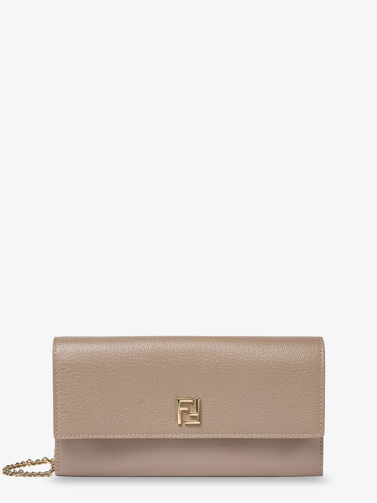 Fendi Continental leather crossbody bag - Tortora