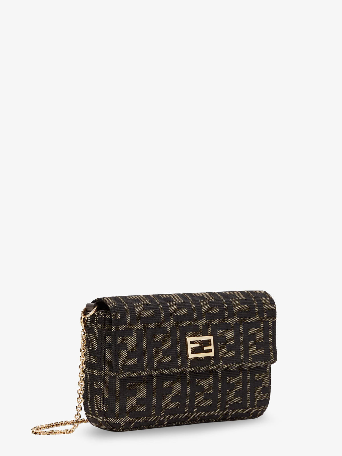 Fendi Wallet on Chain Tube FF Zucca Fabric crossbody bag - Tabaccomoro