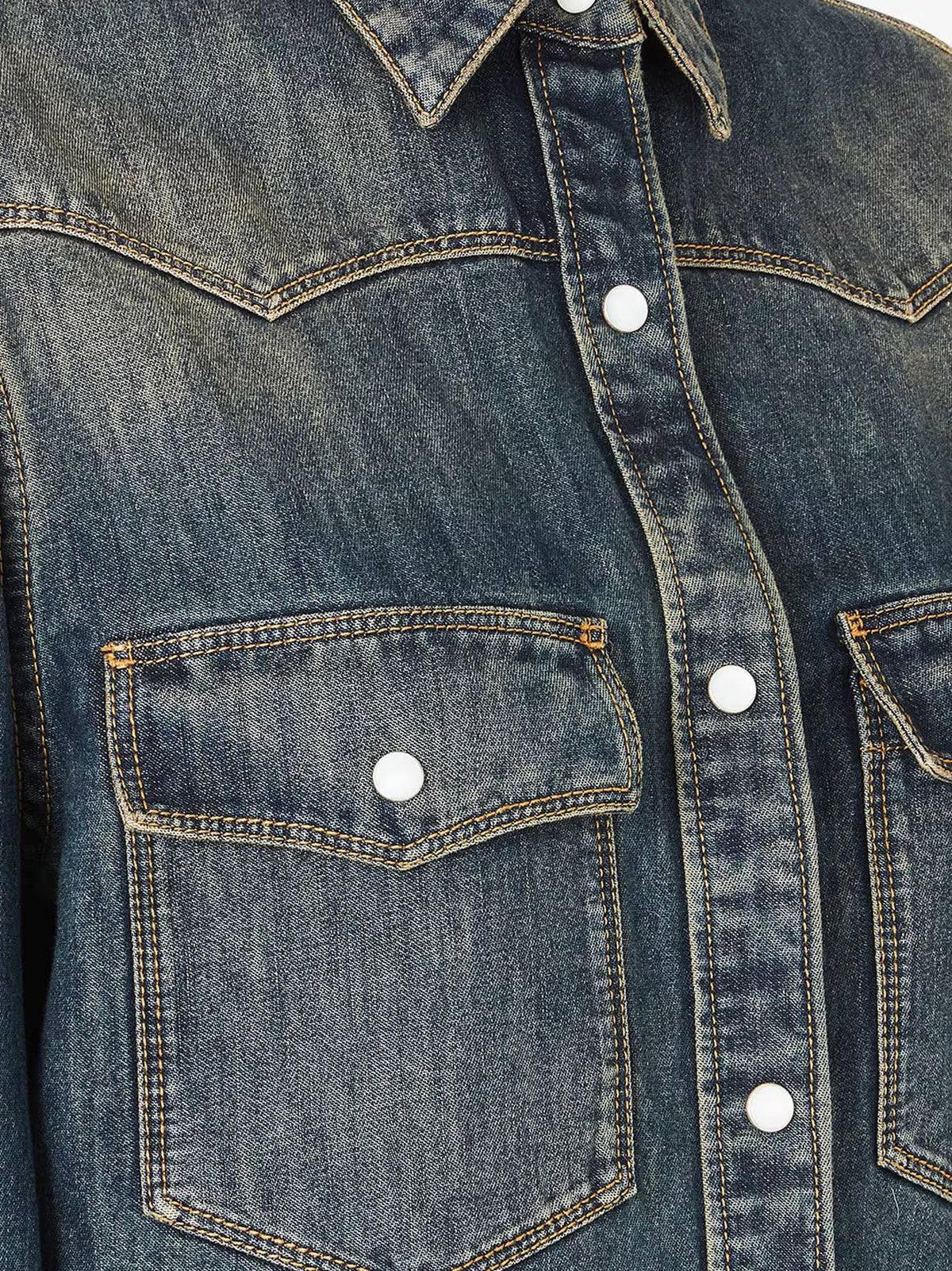 Fendi Washed-out denim shirt - Mediumwashblue