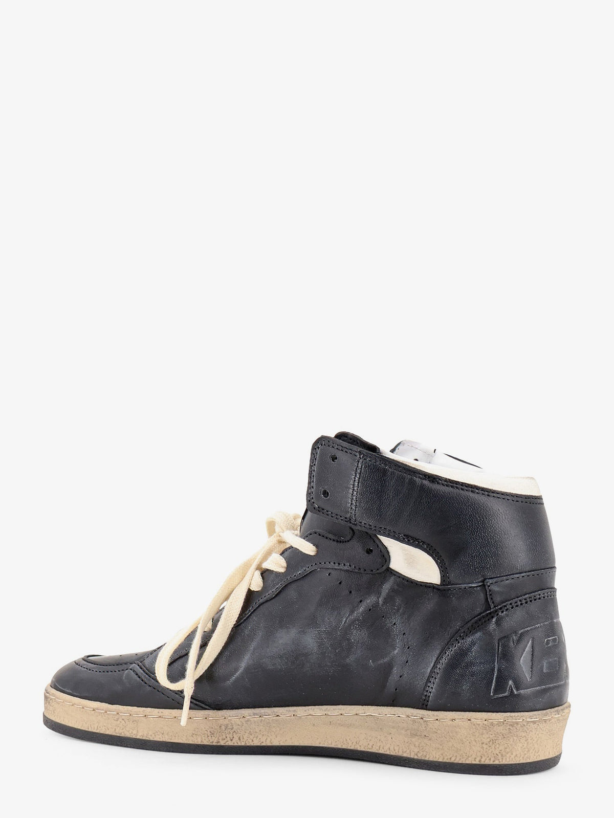 Golden Goose Sky Star sneakers in leather with a used effect - Blackwhite