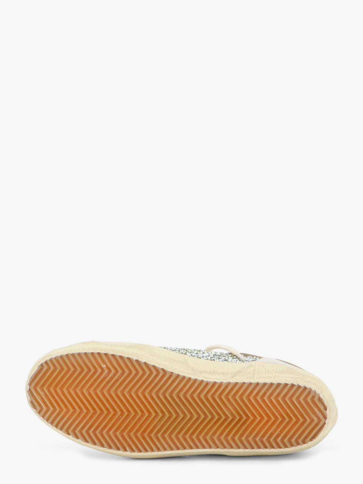 Golden Goose Superstar leather sneakers with all-over glitter pattern - Whiteplatinumbeige