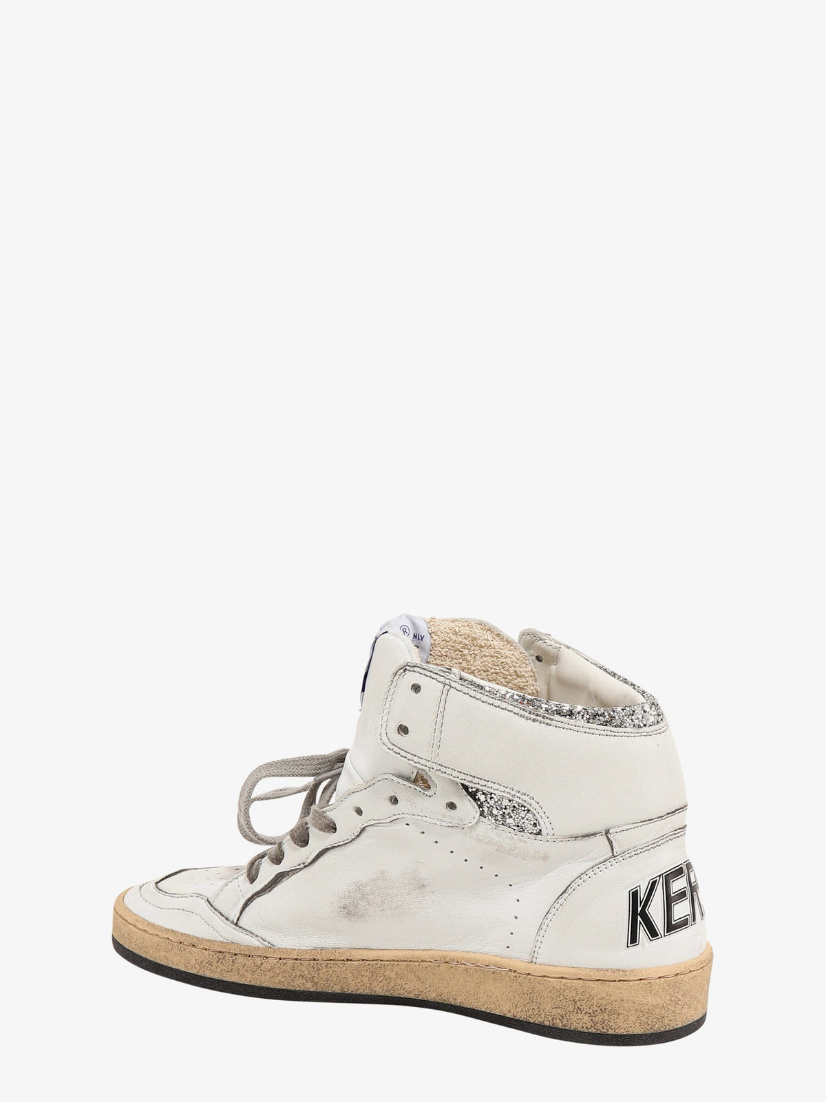 Golden Goose Sky Star leather with a used effect sneakers - Whitesilver