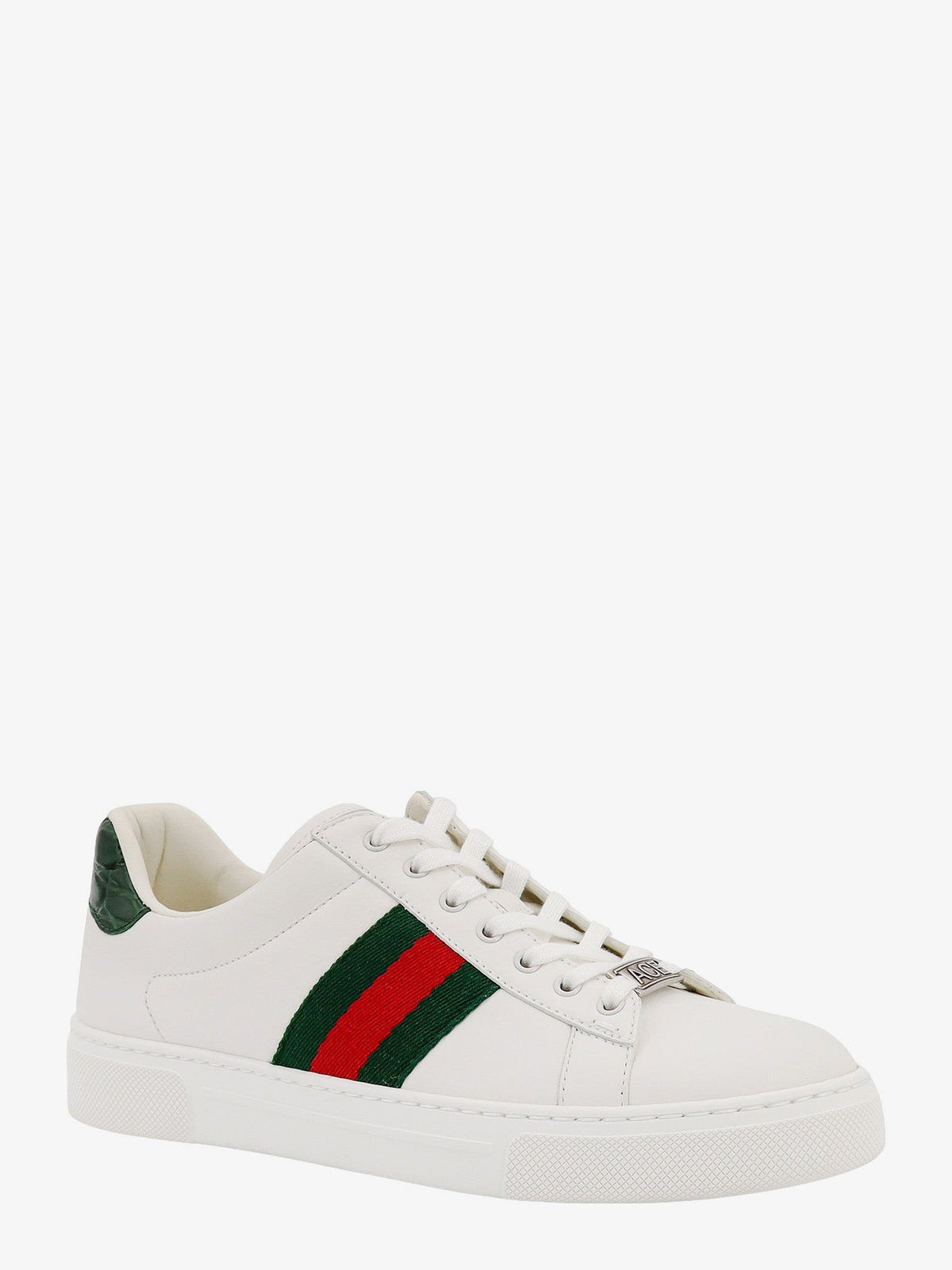 Gucci Ace leather sneakers - Grwhivrvgreenace