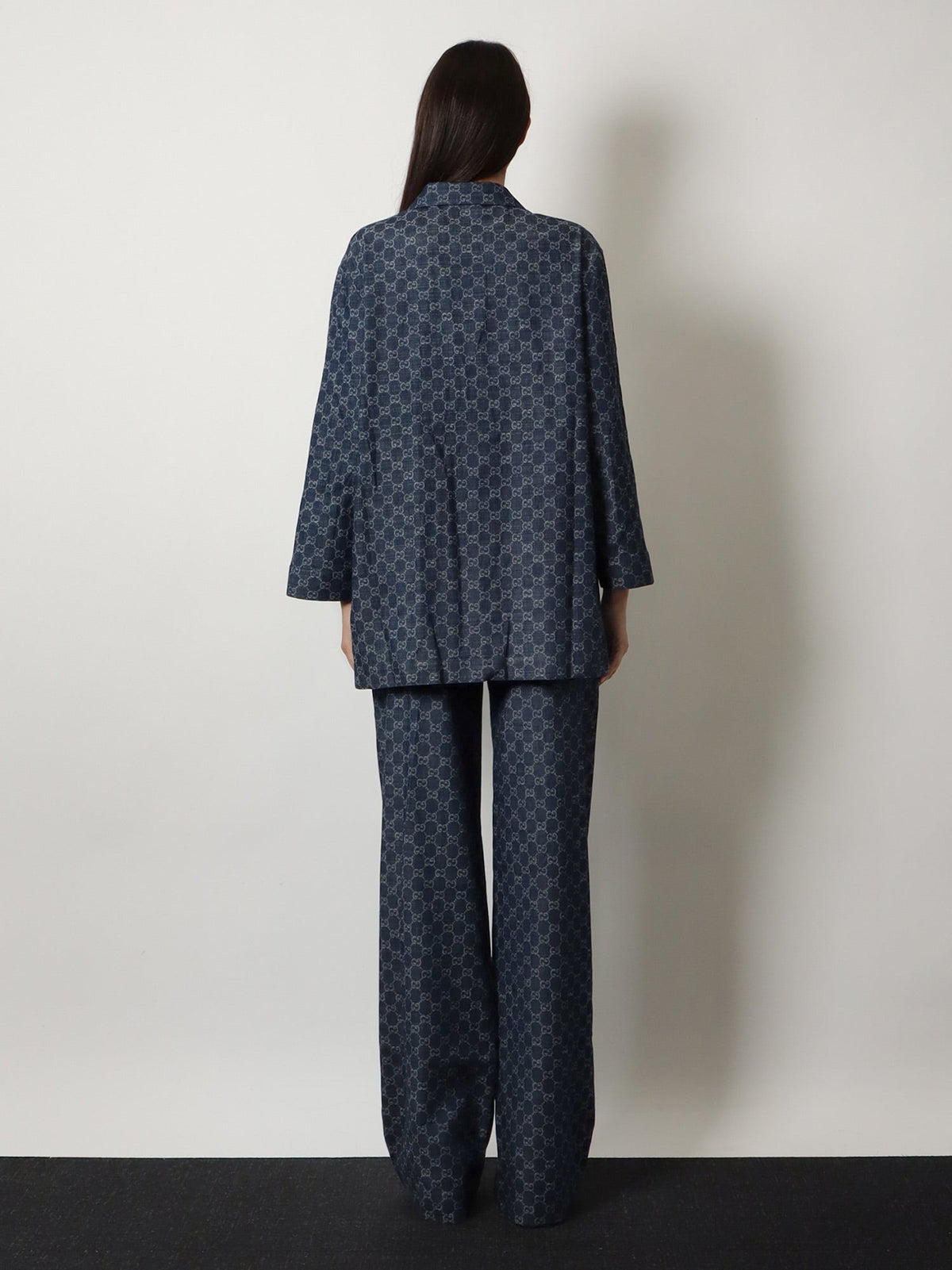 Gucci Cotton shirt with all-over GG motif - Blue
