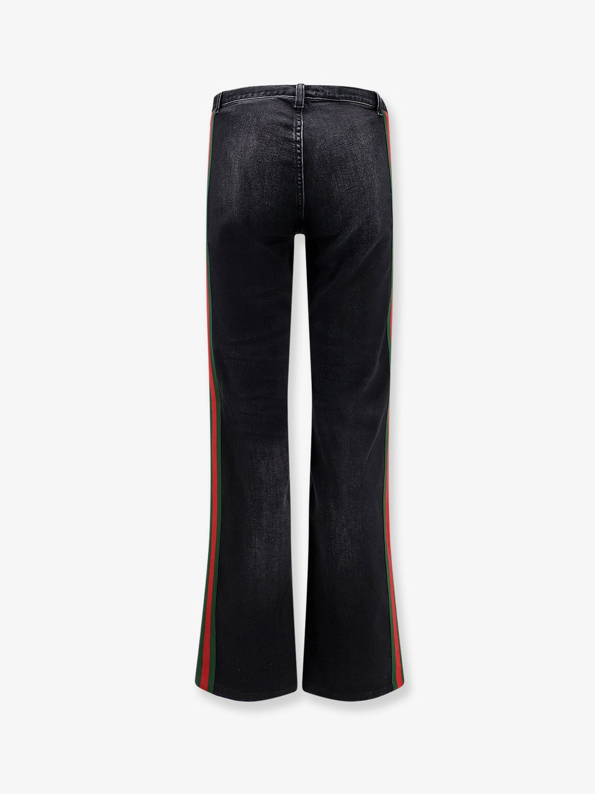 Gucci Blue denim jeans with Nastro Web profiles - Black
