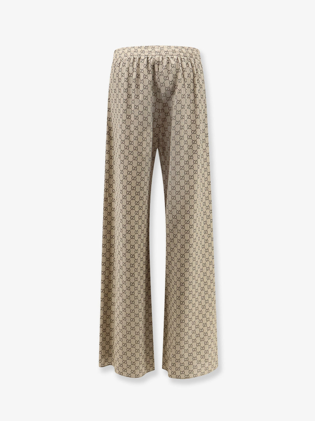 Gucci Gucci Primavera silk trousers with GG print - Beigeebony
