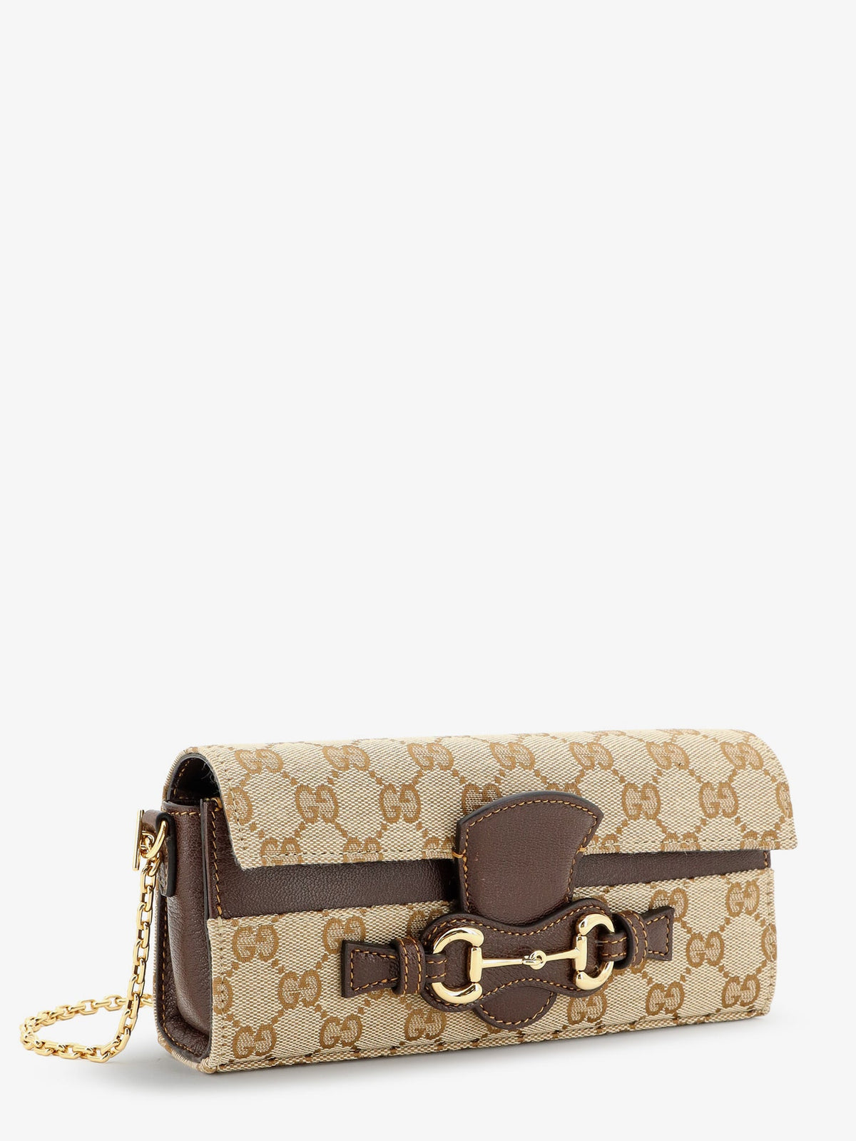 Gucci Wallet with chain and Horse Clip - Sandbrown