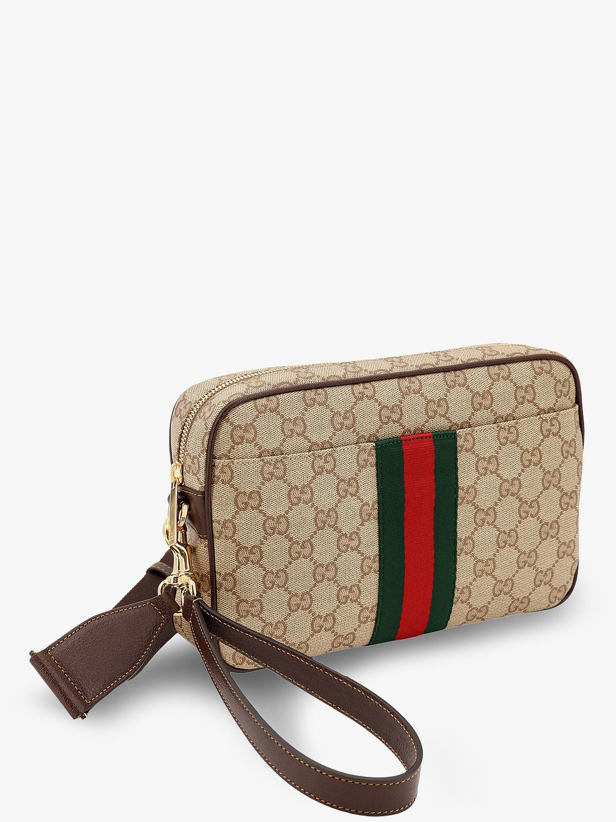 Gucci Small crossbody bag with Web detail - Sandbrown