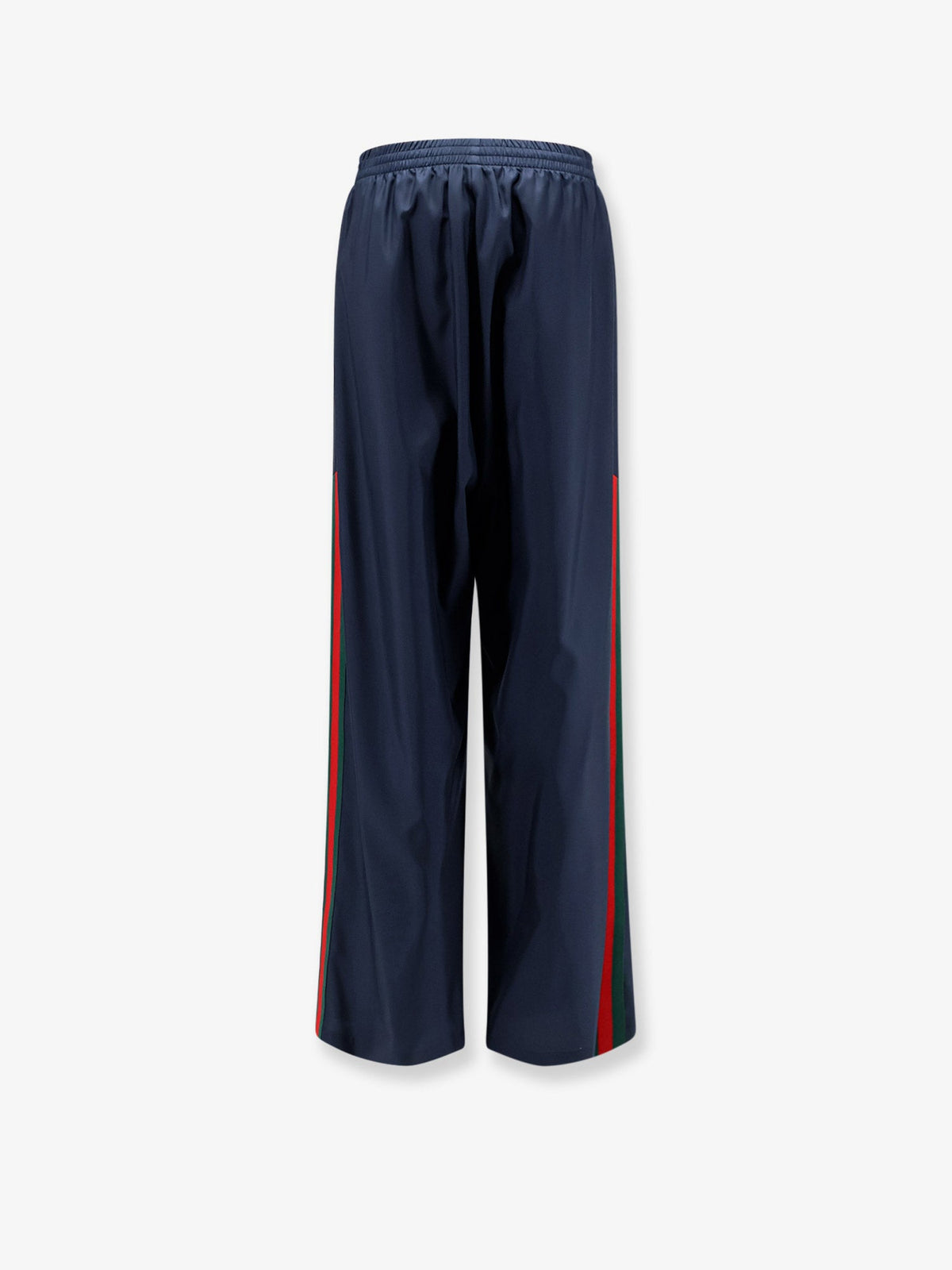 Gucci Technical silk poplin trousers with Web ribbon - Bluejapan