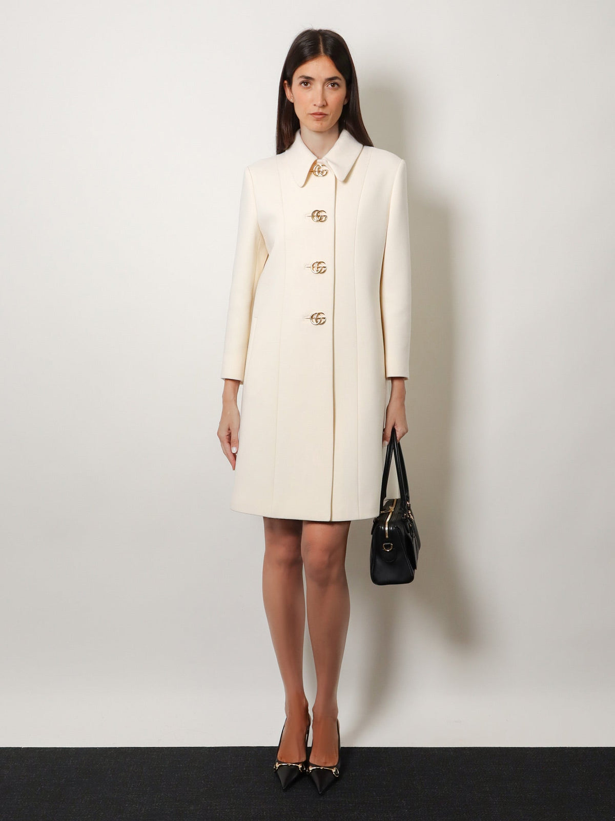 Gucci White wool crêpe coat - Whitemagnolia