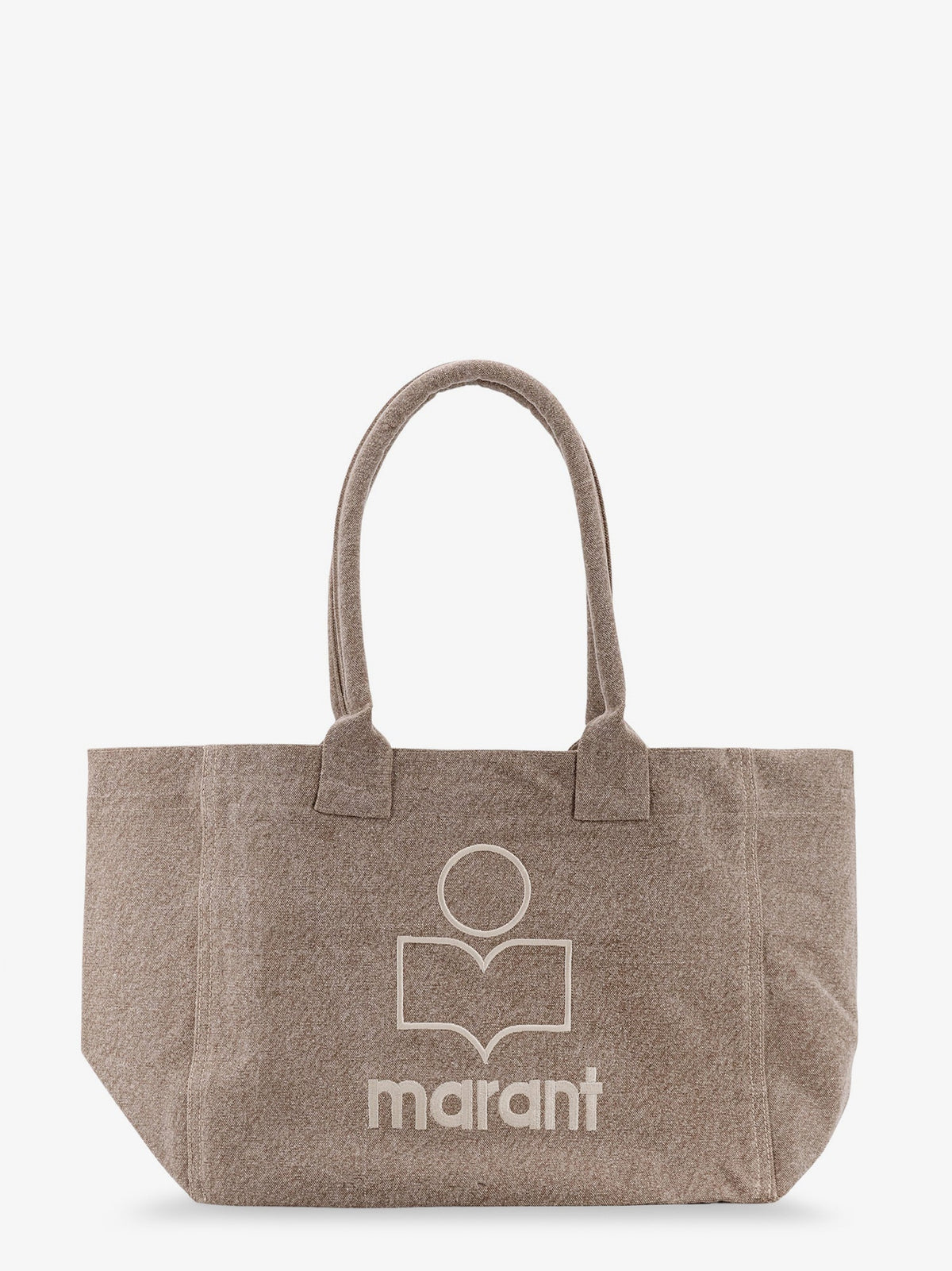 Isabel Marant Yenky Zipped cotton shoulder bag - Dark Khaki
