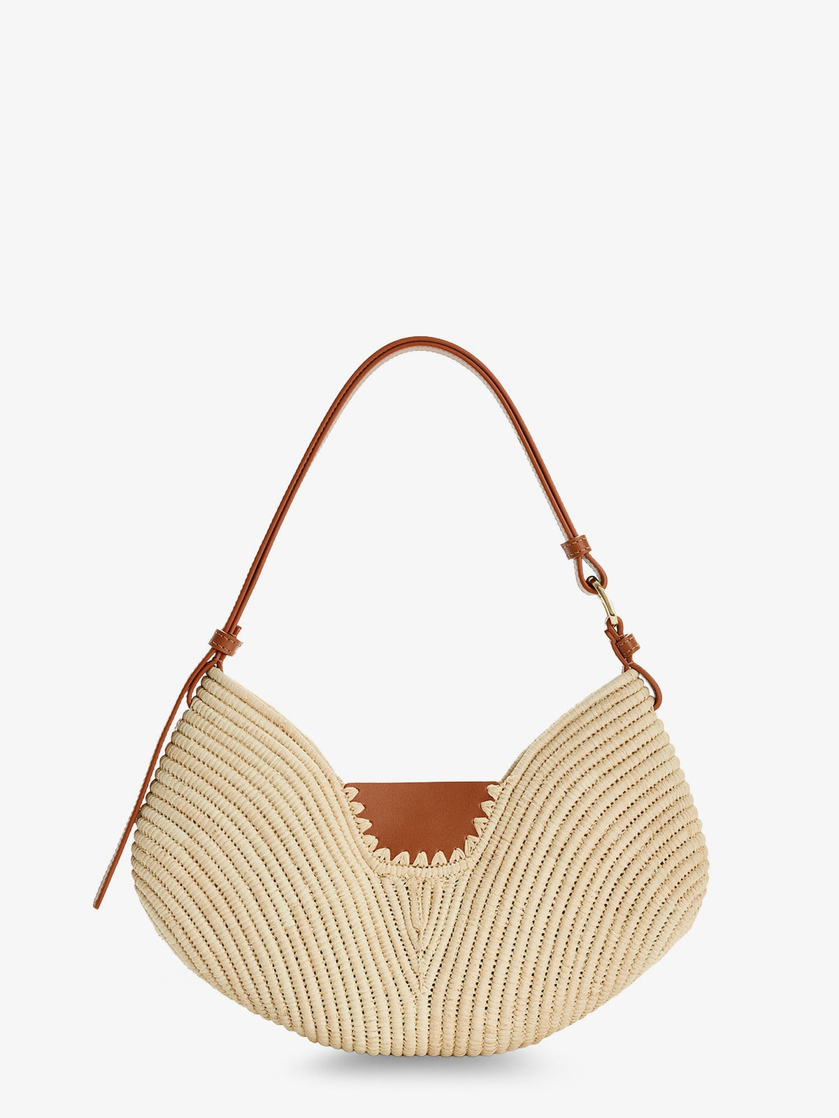 Loewe Paula's Ibiza-Swing leather and raffia shoulder bag - Naturaltan