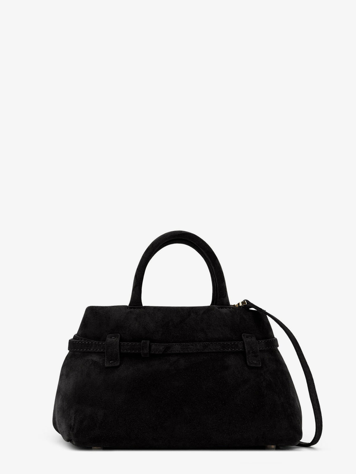 Manu Atelier Le Cambon 25 suede crossbody bag - Black