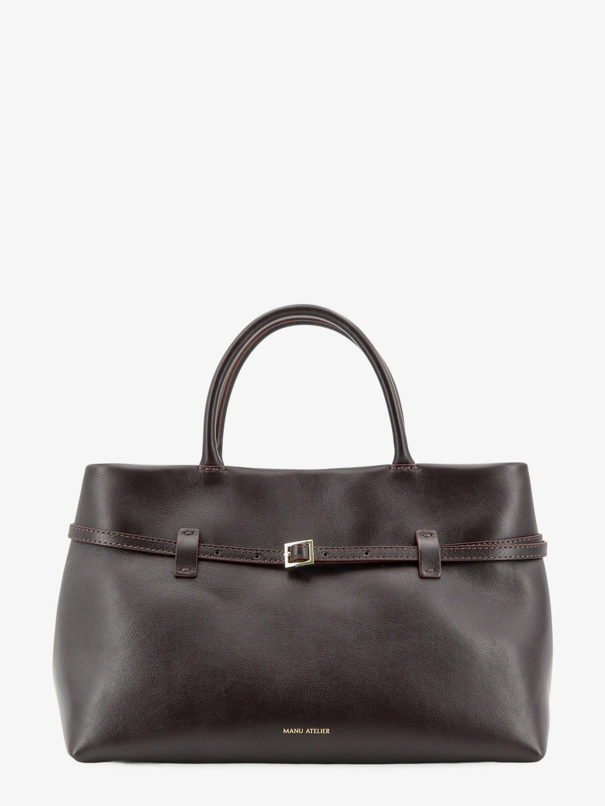 Manu Atelier Le Cambon 35 leather handbag - Bitter Brown