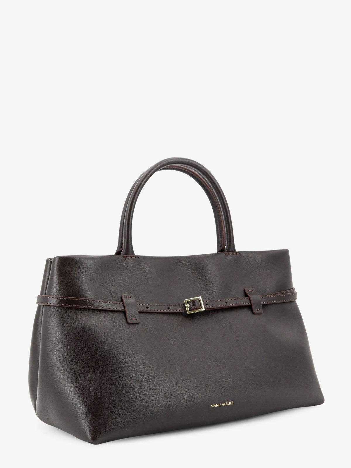 Manu Atelier Le Cambon 35 leather handbag - Bitter Brown