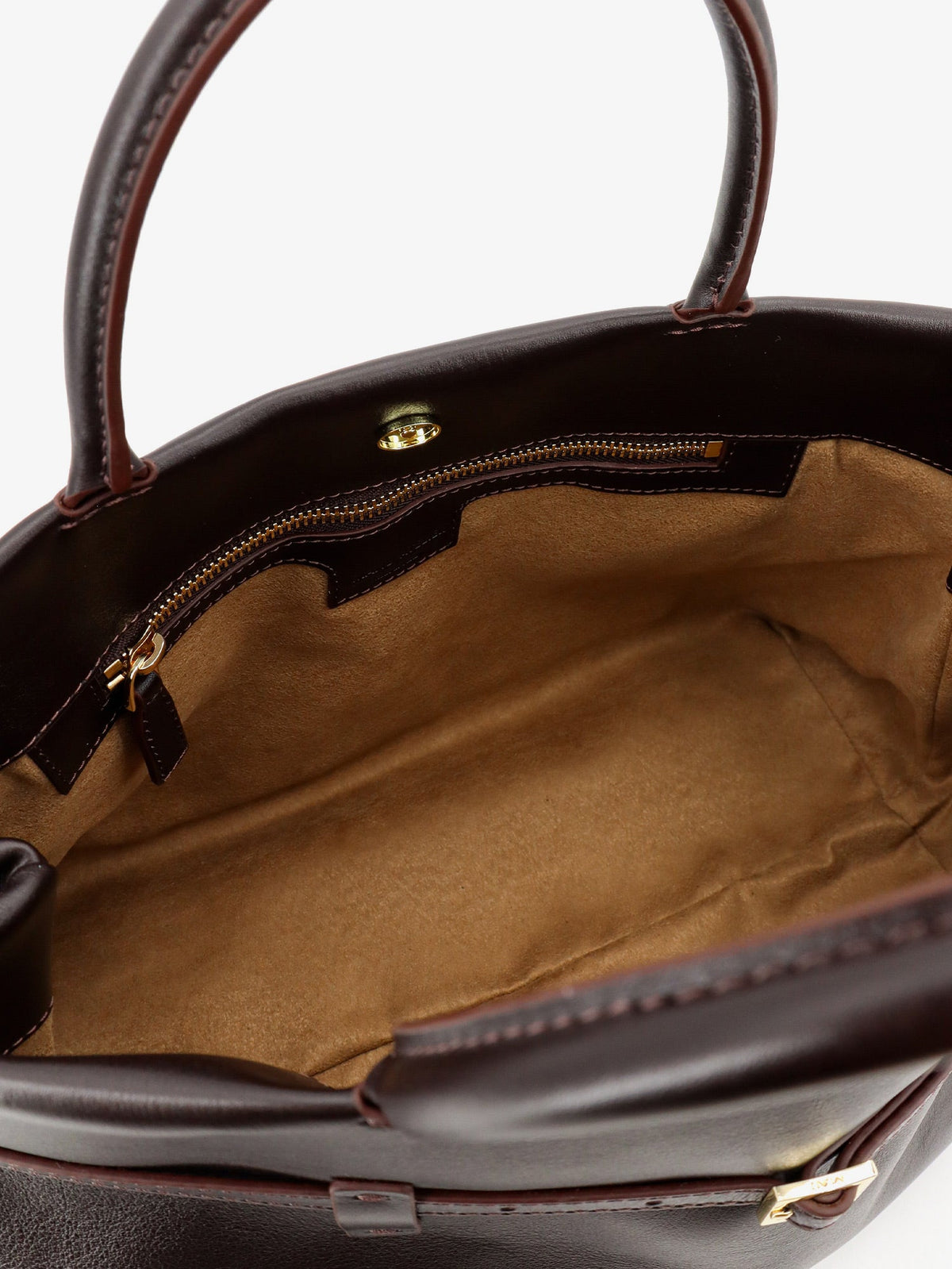 Manu Atelier Le Cambon 35 leather handbag - Bitter Brown