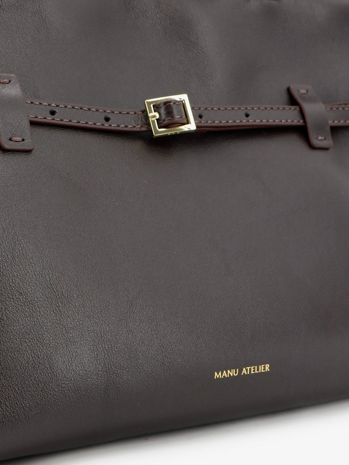 Manu Atelier Le Cambon 35 leather handbag - Bitter Brown