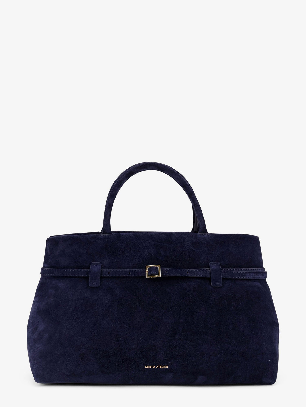 Manu Atelier Le Cambon 35 suede handbag - Dark Navy