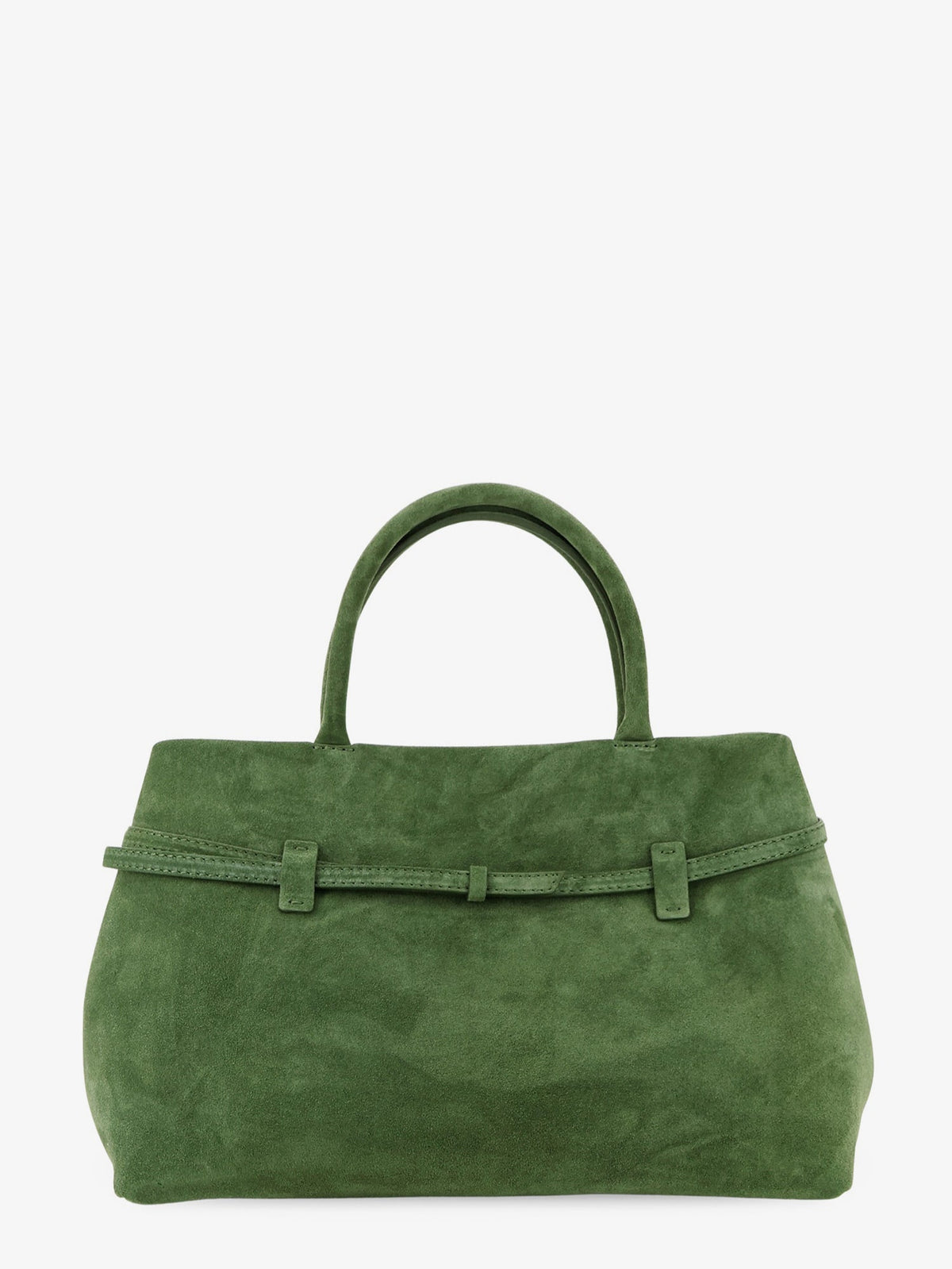Manu Atelier Le Cambon 35 suede handbag - Velvet Green