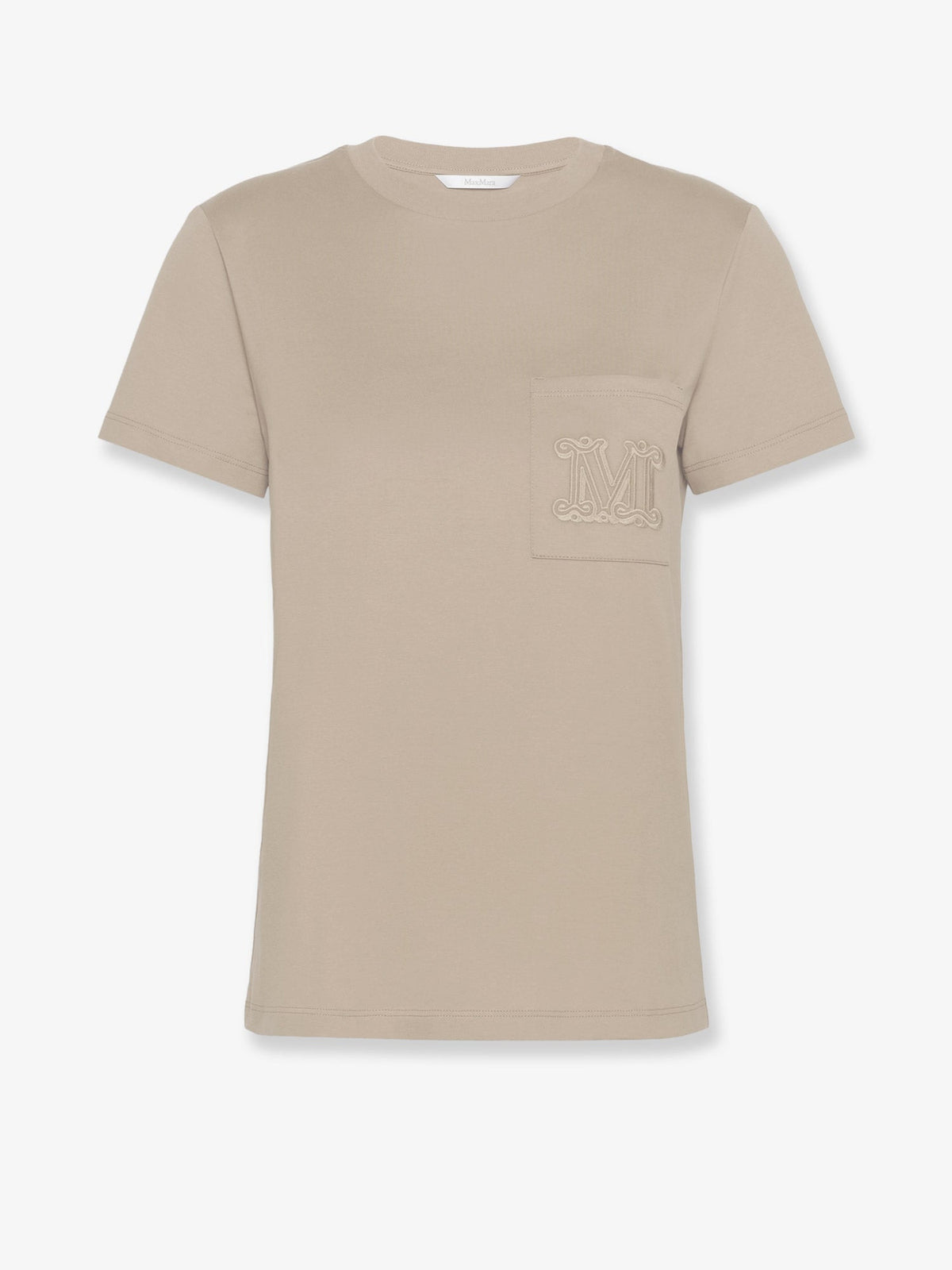 Max Mara Papaia cotton t-shirt with Monogram - Roccia