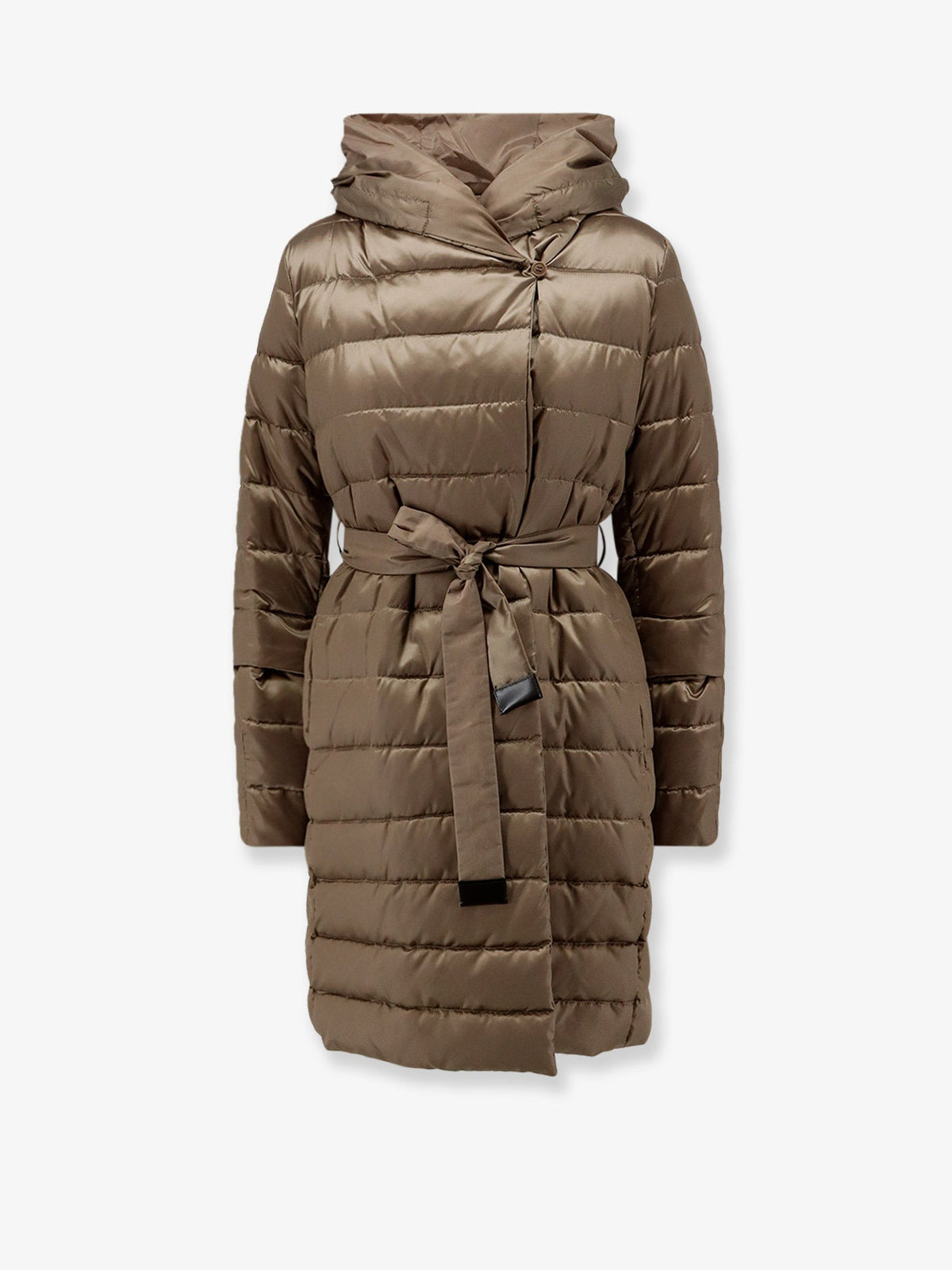 Max Mara The Cube Novef reversible water-repellent satin down jacket - Argilla