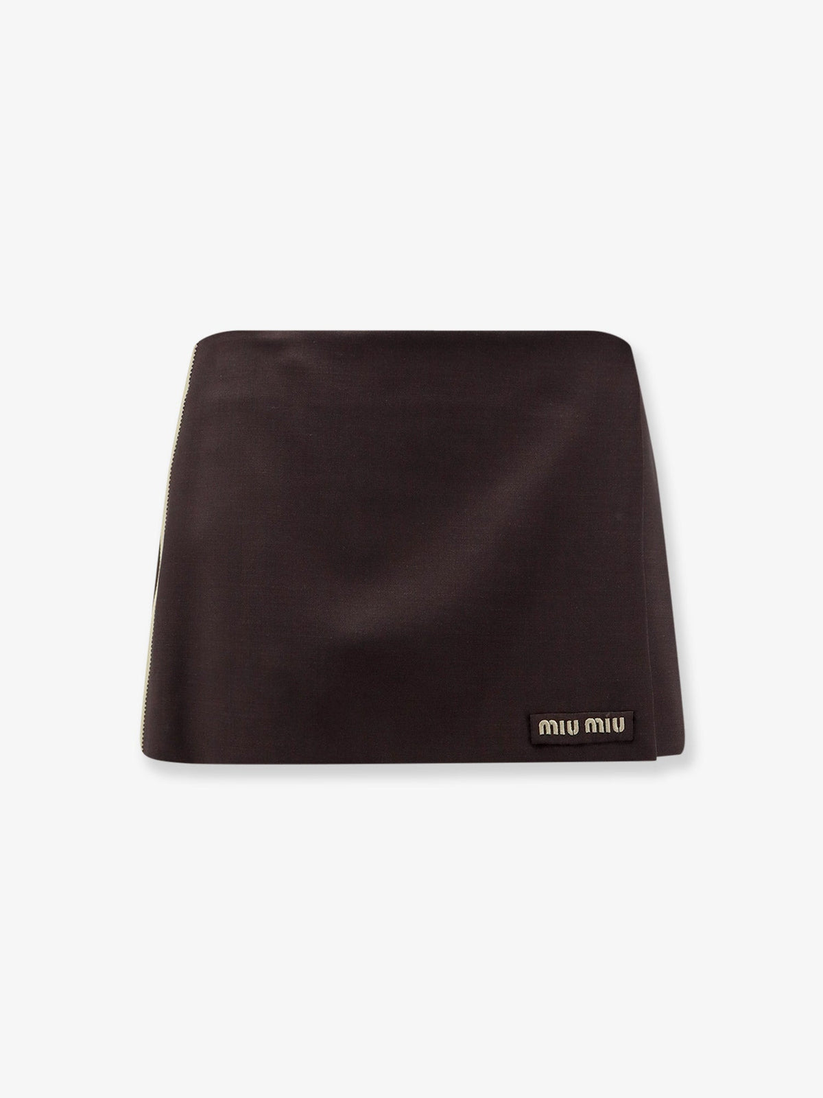 Miu Miu Mohair and virgin wool mini skirt - Cacao
