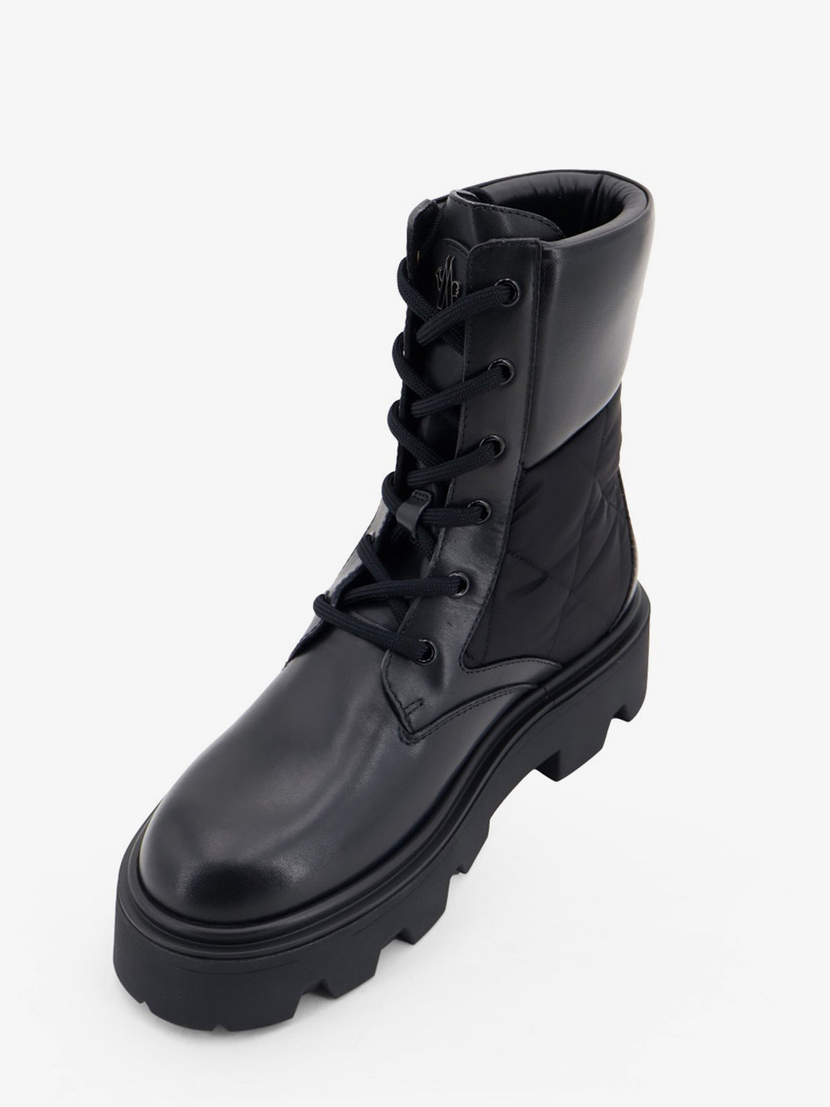 Moncler Aurea leather and nylon boots - Nero