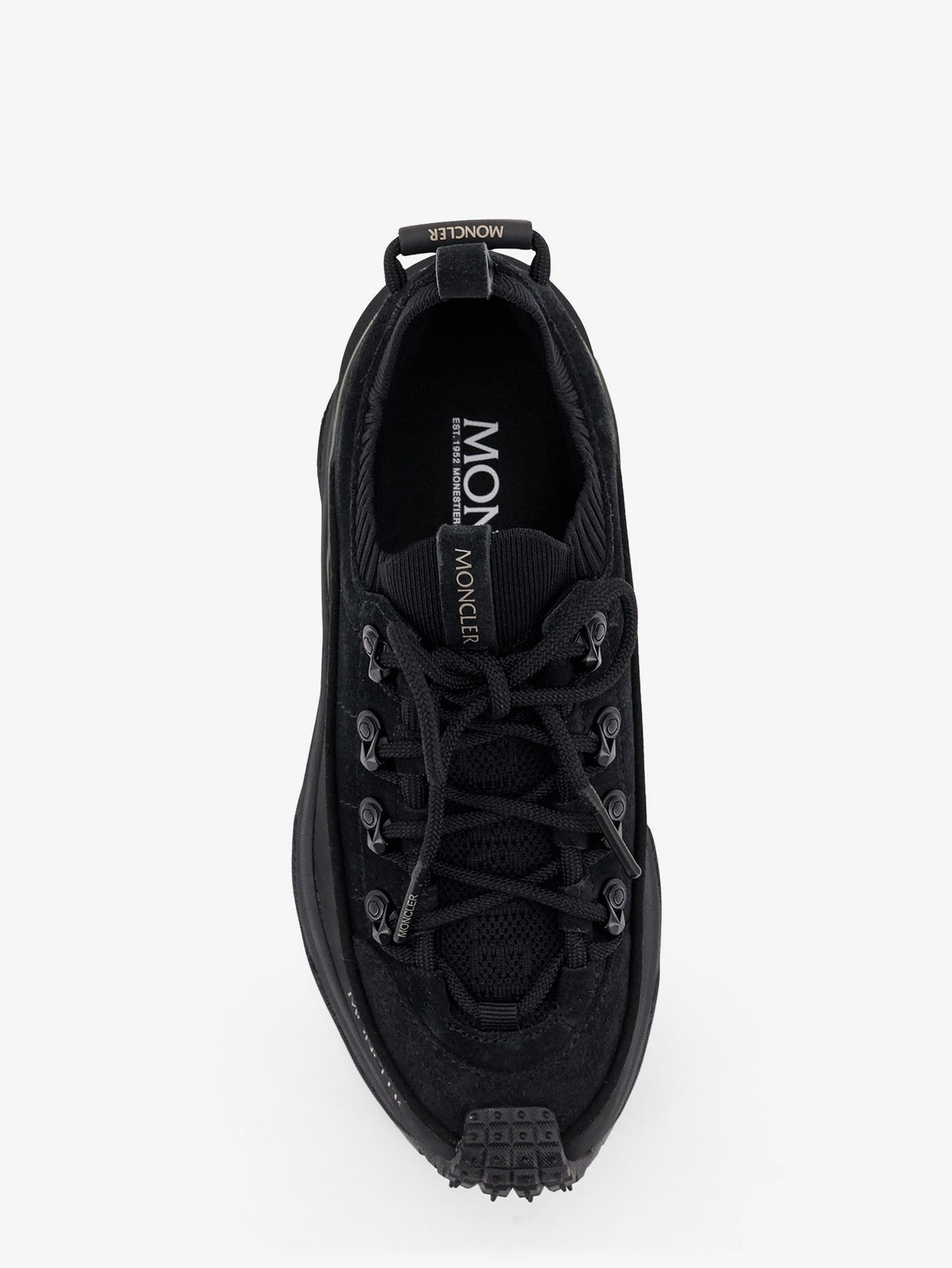 Moncler Trailgrip Lite3 nubuck and suede sneakers with side lettering logo - Beige