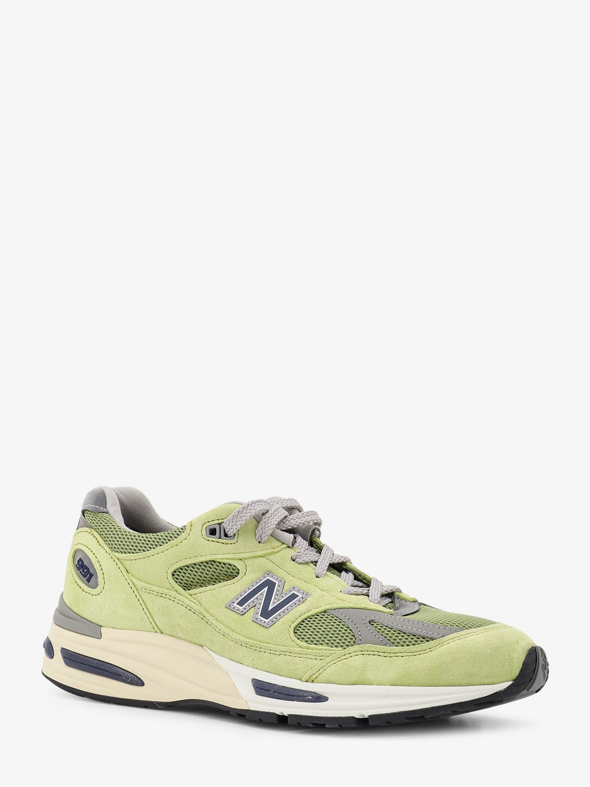 New Balance Mesh and suede sneakers with side logo - Green