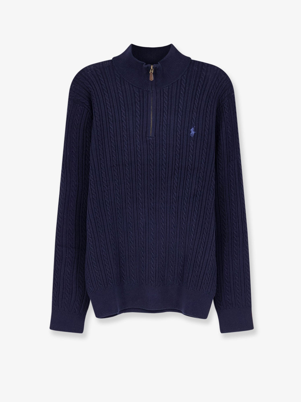 Polo Ralph Lauren Cable Knit sweater with zip - Hunternavy
