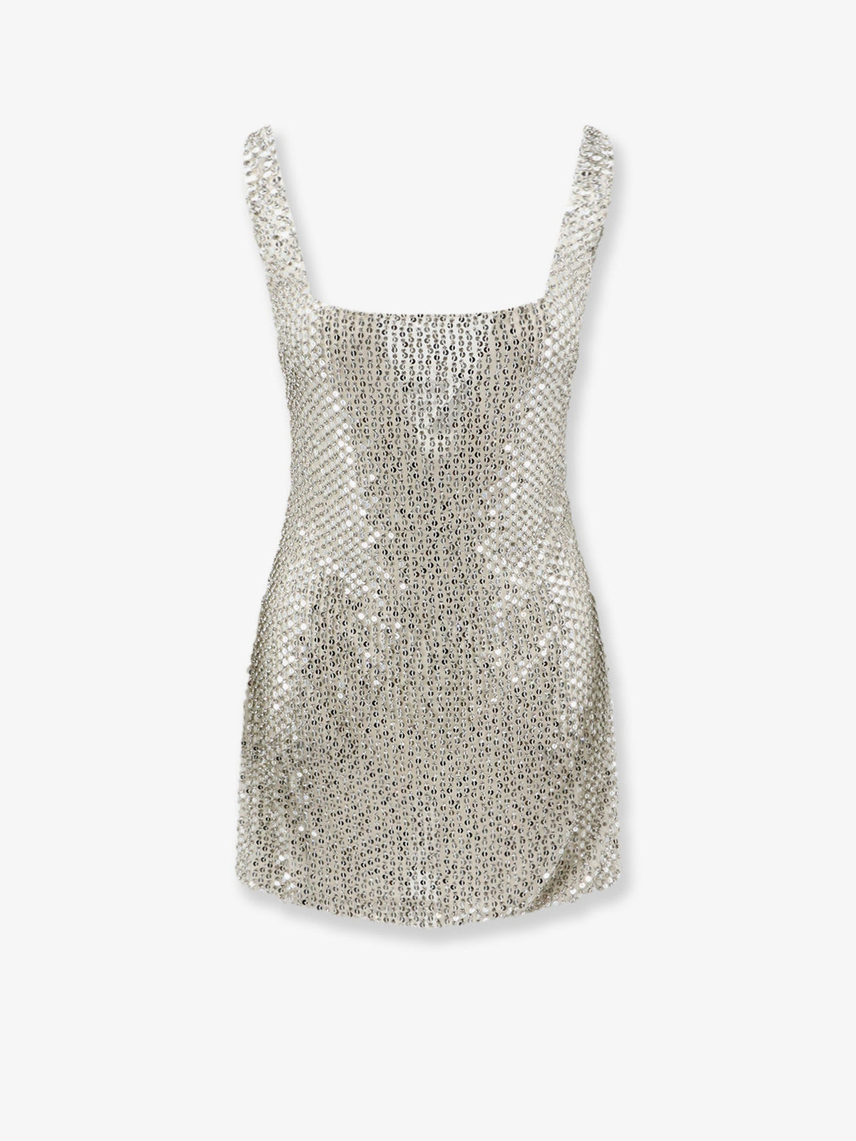 Retrofete Mini dress with seqiuins and rhinestones - Silver