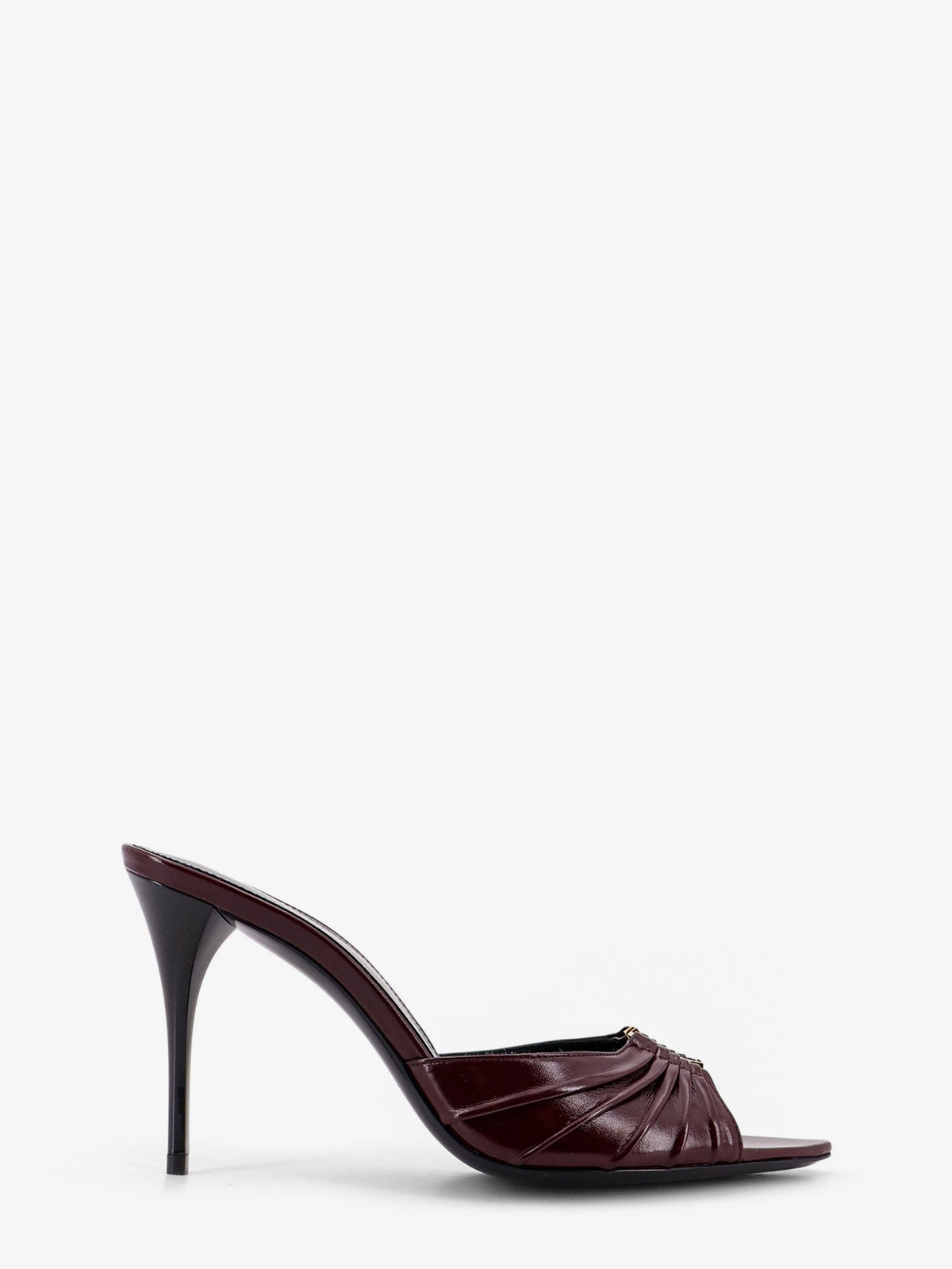 Saint Laurent Babylone 90 bordeaux leather sandals - Vintagebordeaux