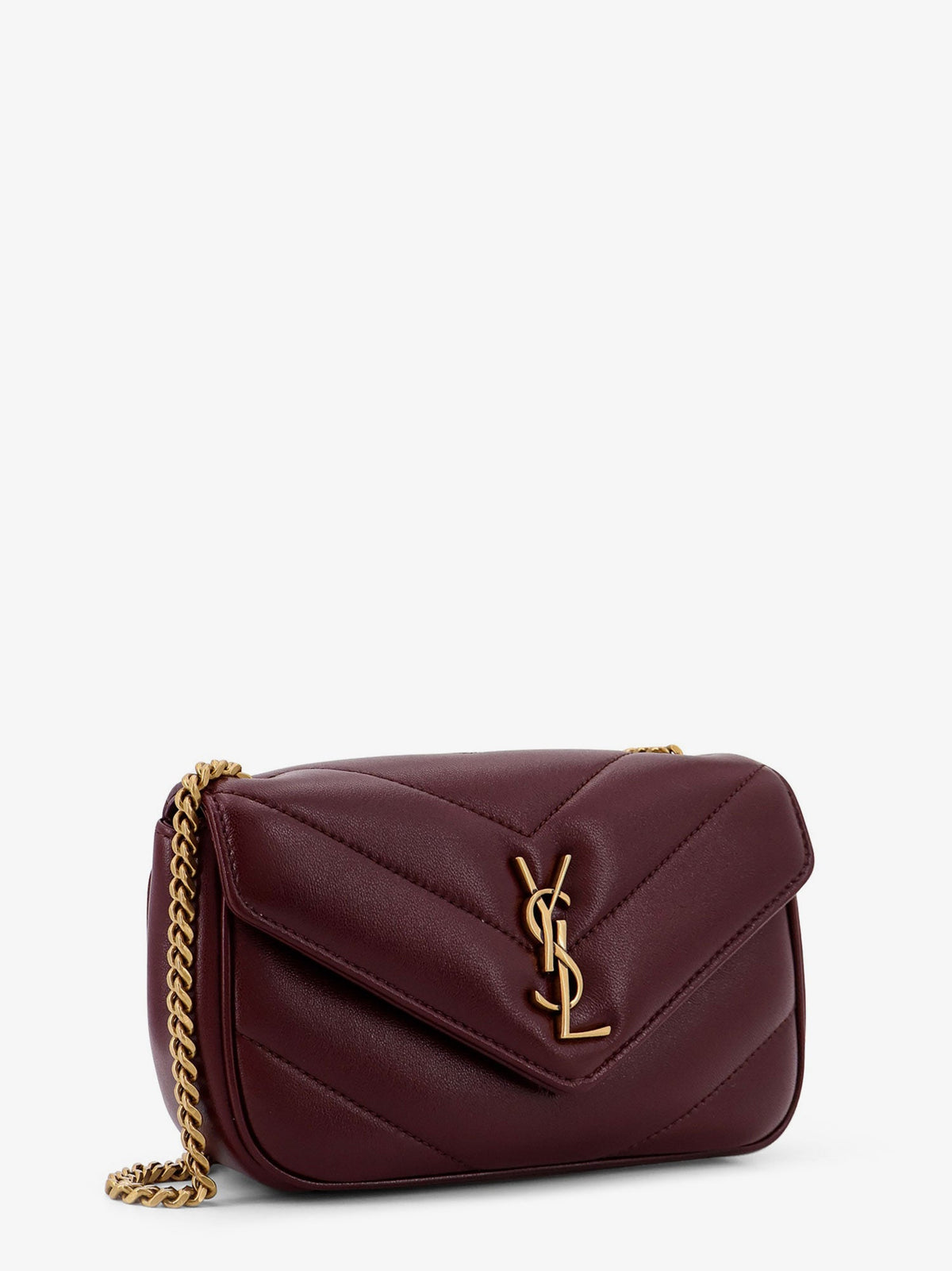 Saint Laurent Loulou Mini crossbody bag with chevron stitching - Lthotwine