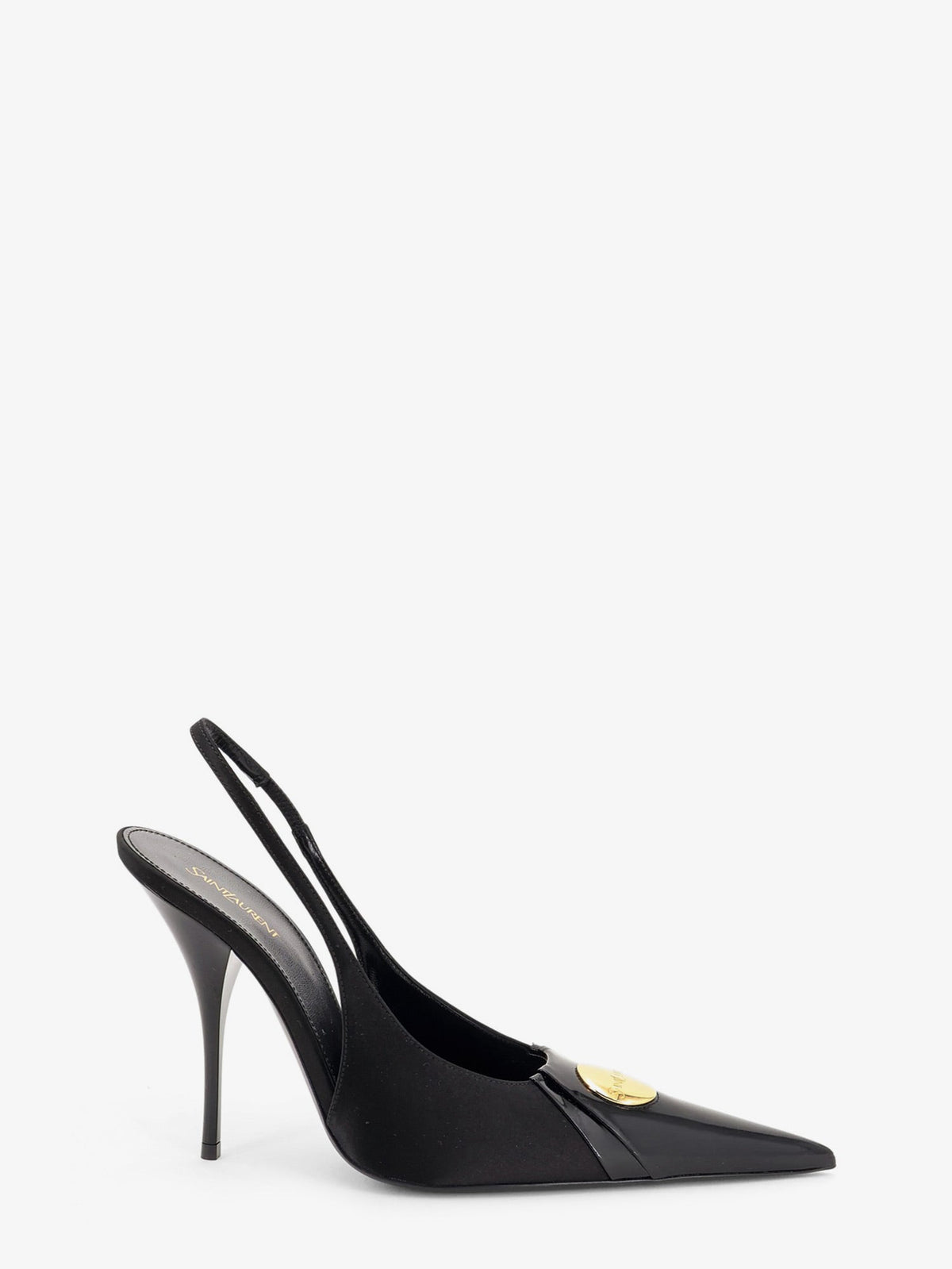 Saint Laurent Louis patent leather pumps with logo tag - Nero