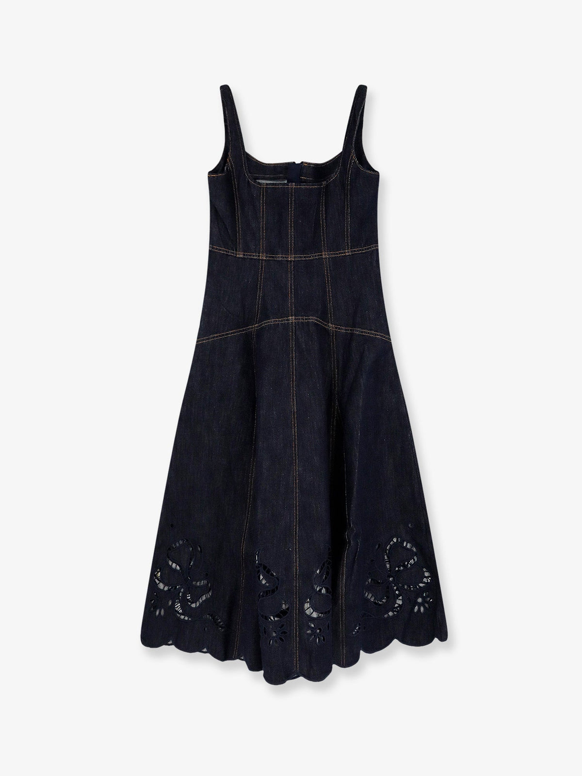 Self-Portrait Denim Midi Dress - Blue