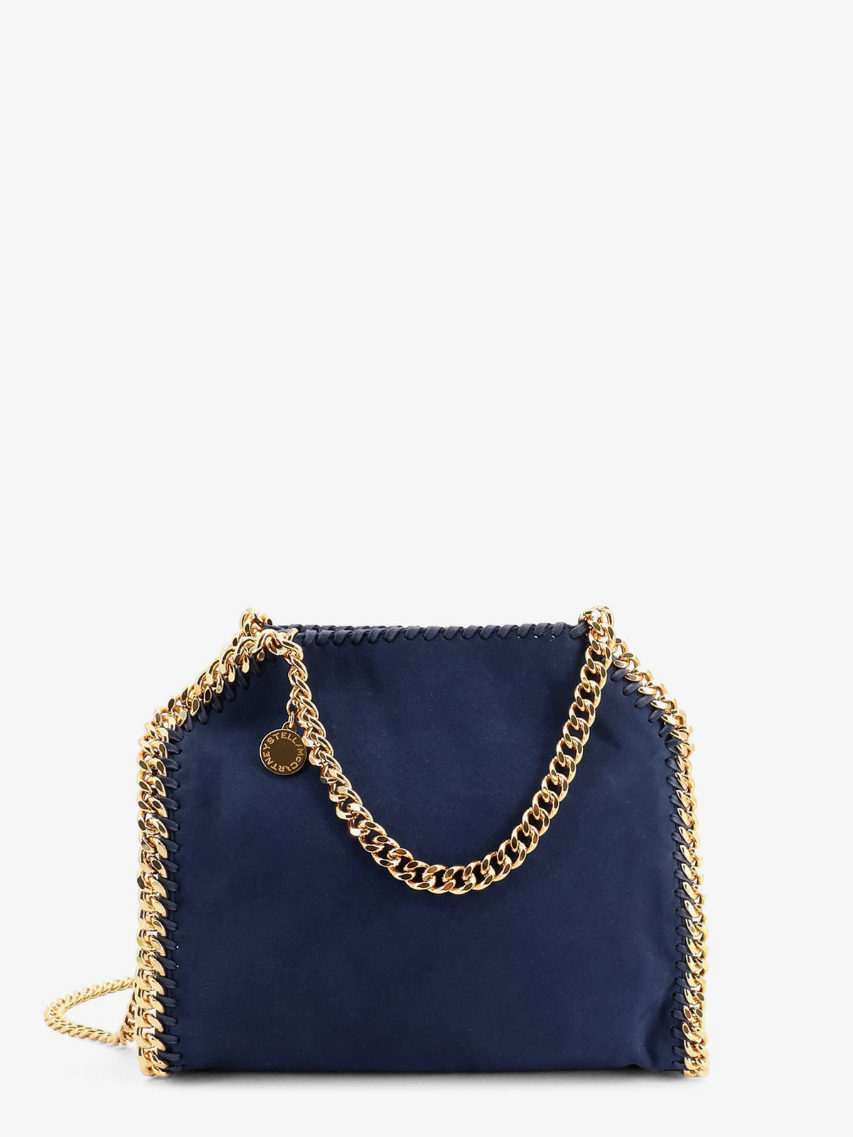 Stella McCartney Falabella Mini velvet crossbody bag - Navy
