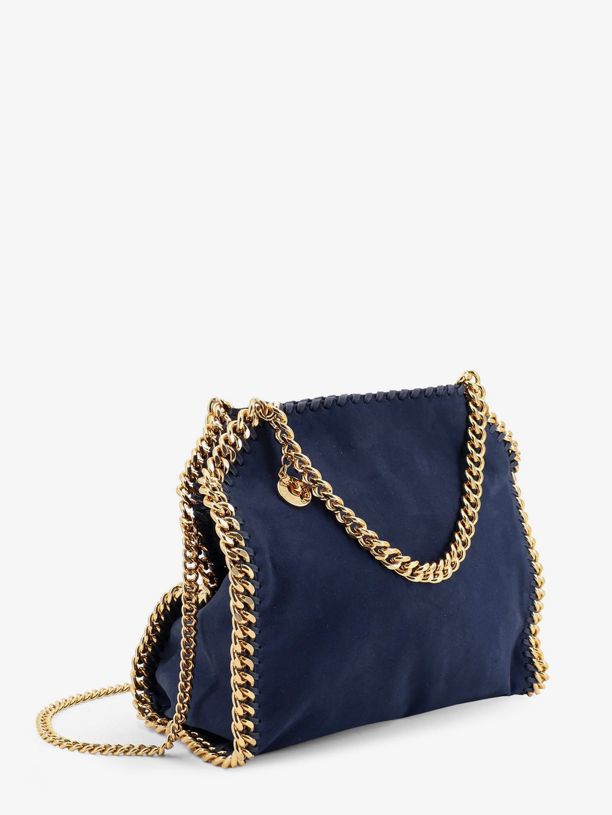 Stella McCartney Falabella Mini velvet crossbody bag - Navy