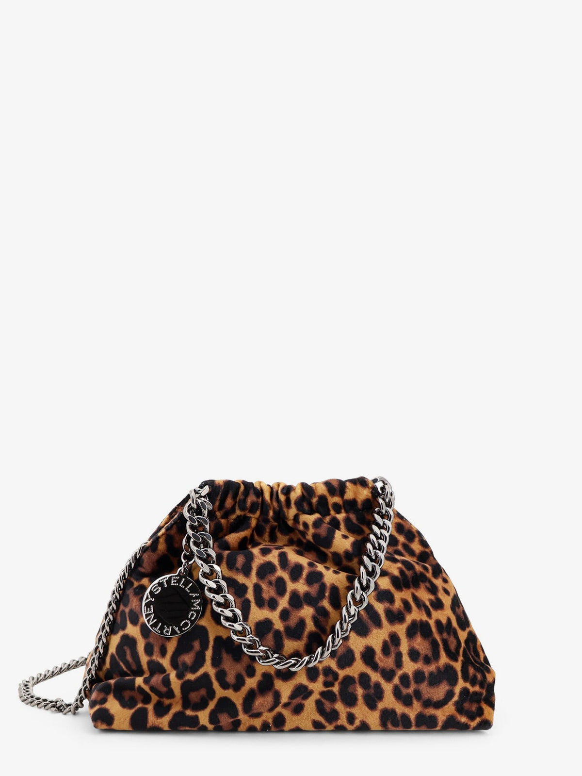 Stella McCartney Falabella Mini leopard print velvet crossbody bag